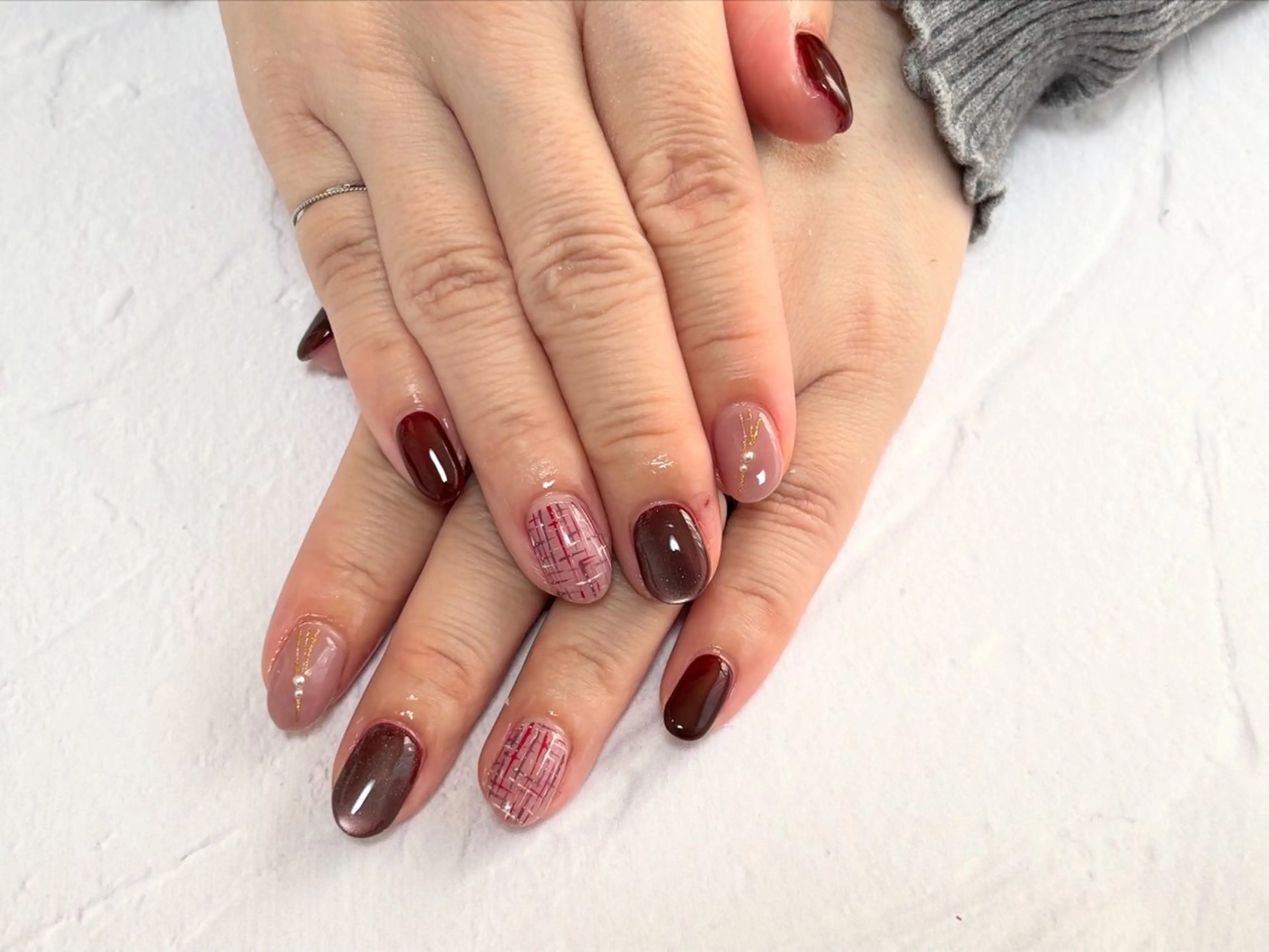 ネイル ハンドネイル 愛川町 あんすりうむのネイルデザイン