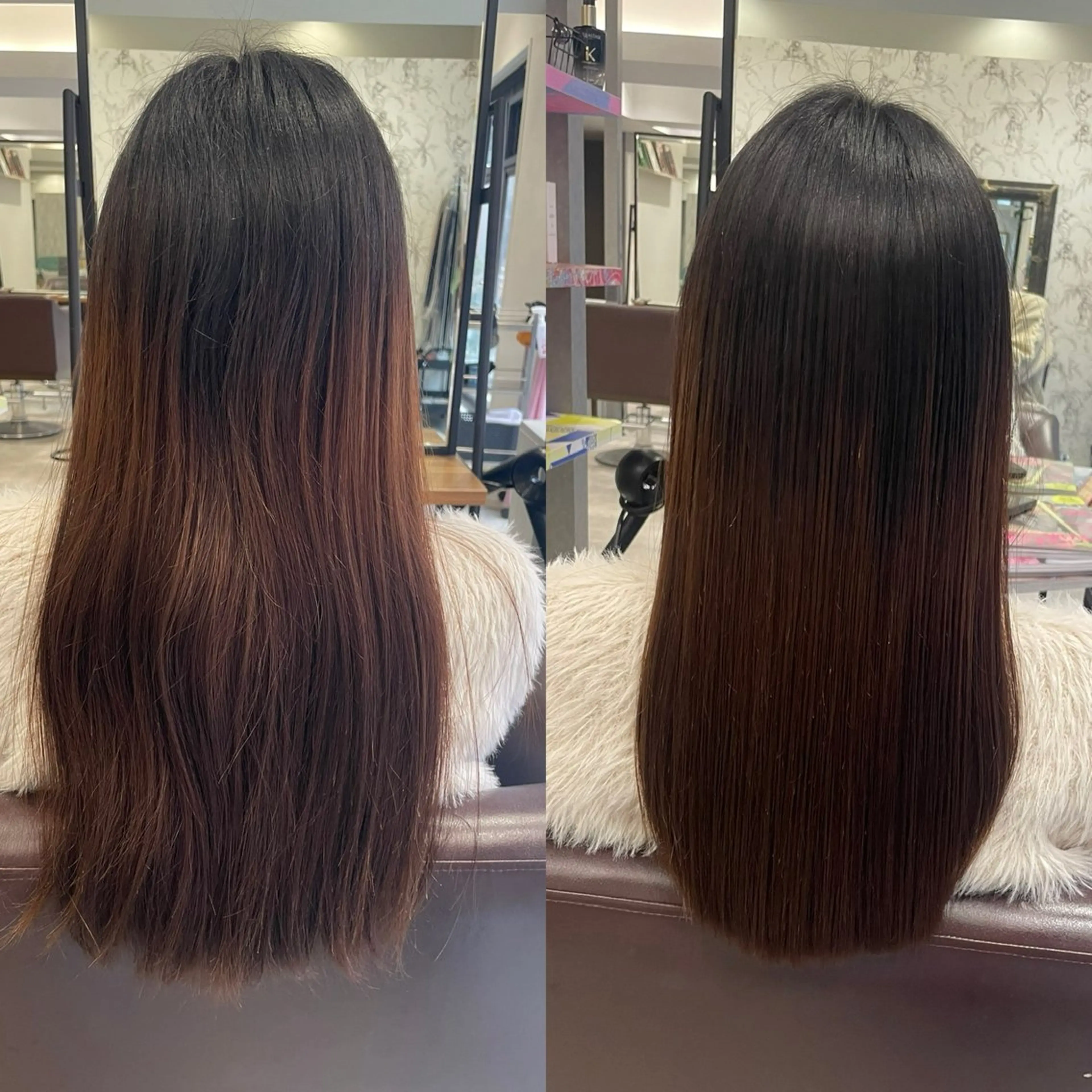 ロング カット 縮毛矯正 トリートメント レイヤーカット 縮毛矯正◽️河野泰貴のヘアスタイル