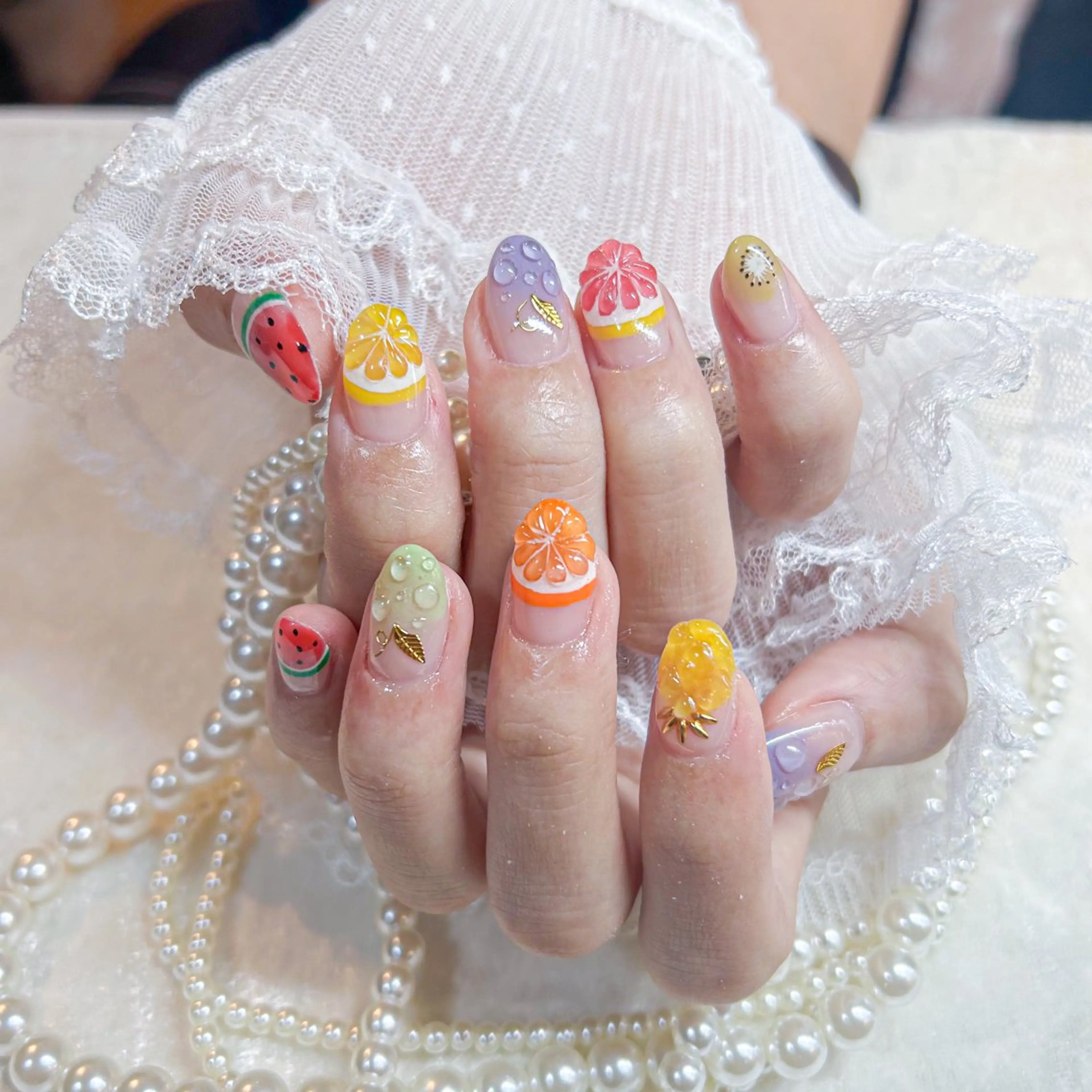ネイル アートネイル 長さ出し フットネイル 韓国ネイル マグネットネイル ハンドネイル Minami 🍓のネイルデザイン
