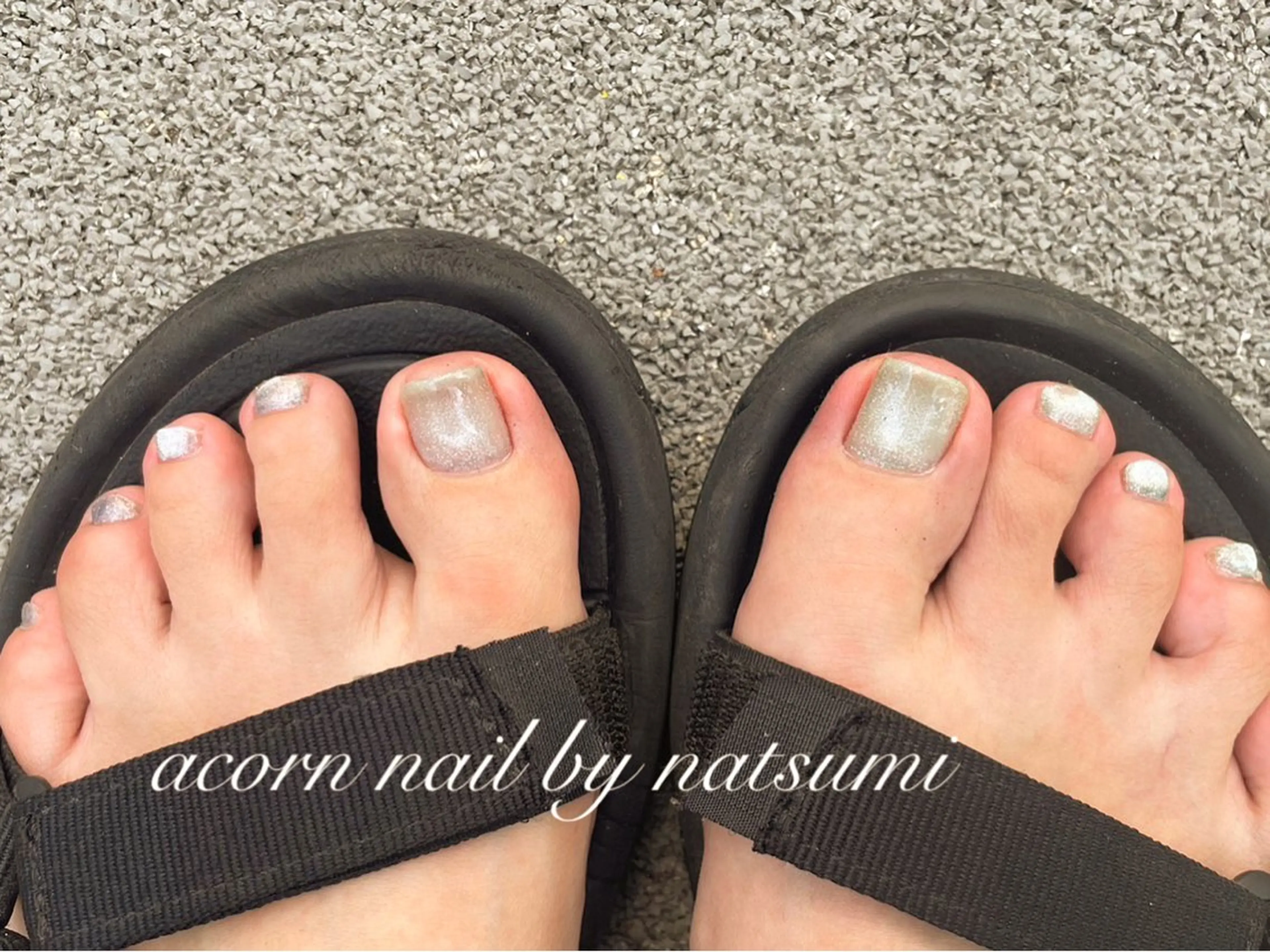 ネイル フットネイル 夏ネイル 個性派ニュアンス nuts nail所属・【池袋】nuts nail　なつみのネイルデザイン