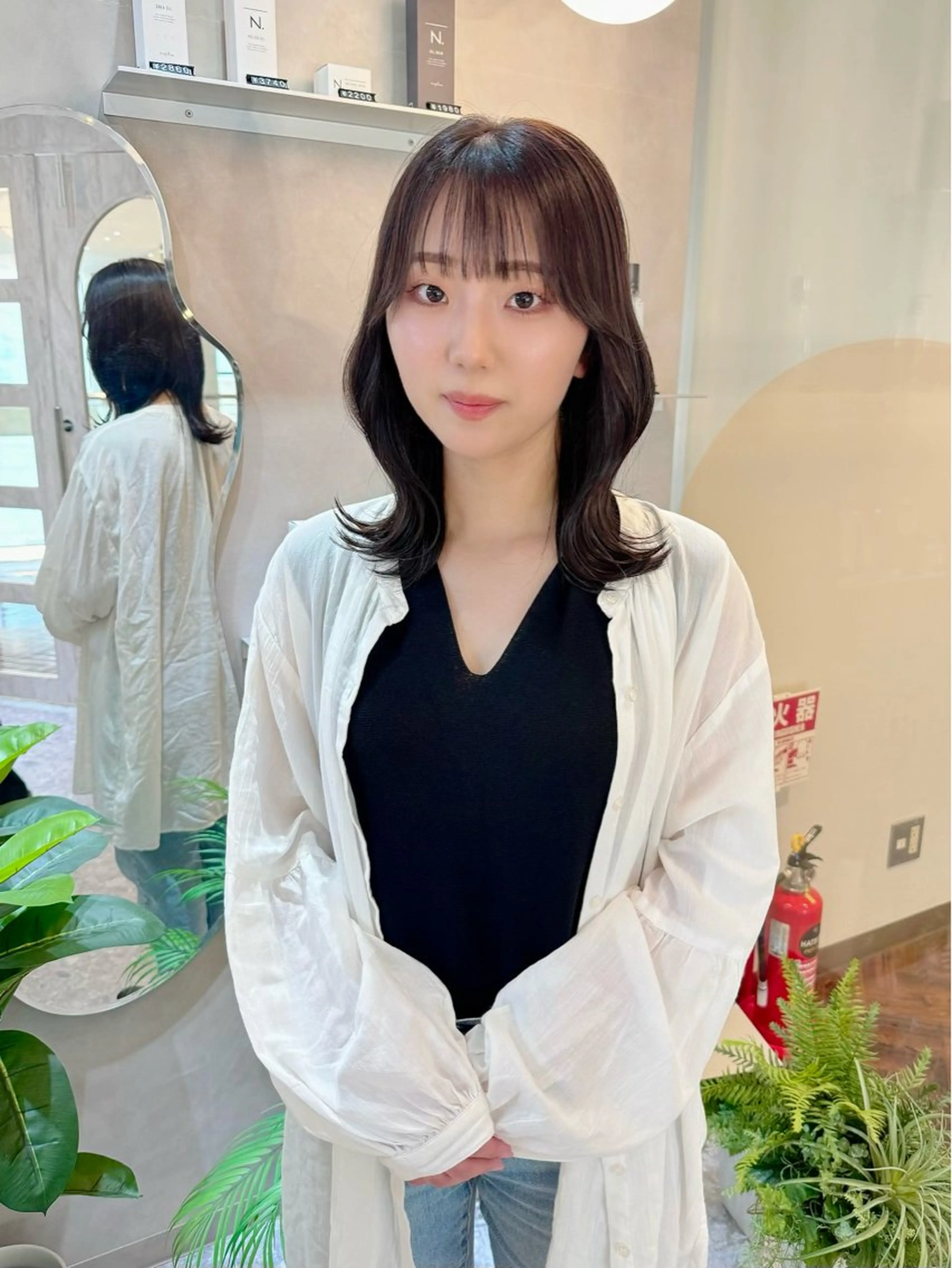 セミロング くびれヘア 韓国風ヘア Tink　天神店所属・今村賢治/メンズ/ レイヤー✨艶カラーのヘアスタイル