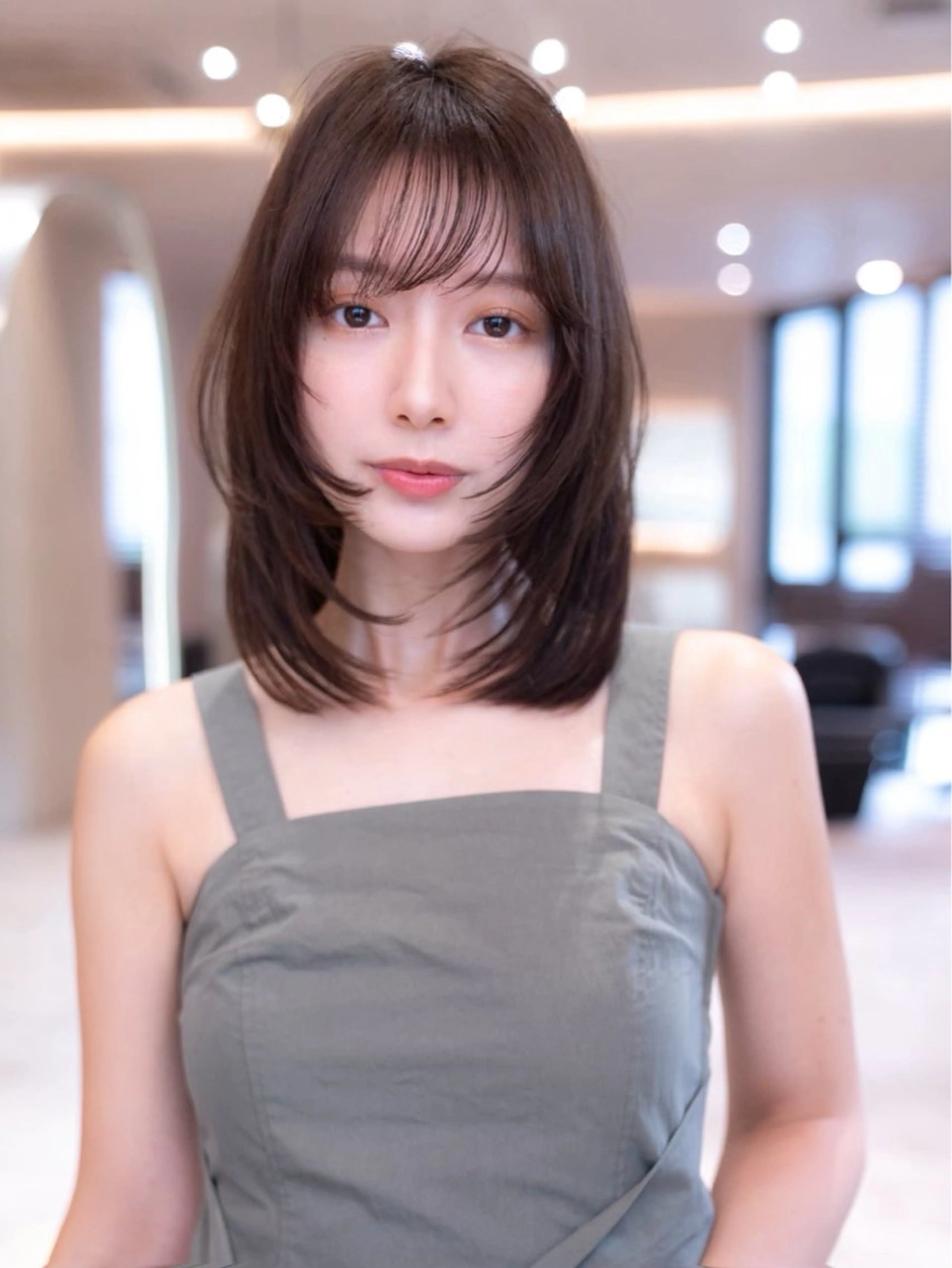 ミディアム カラー カット ヘアカラー トリートメント 渋谷/レイヤーボブ・ 韓国ボブ特化/楓のヘアスタイル