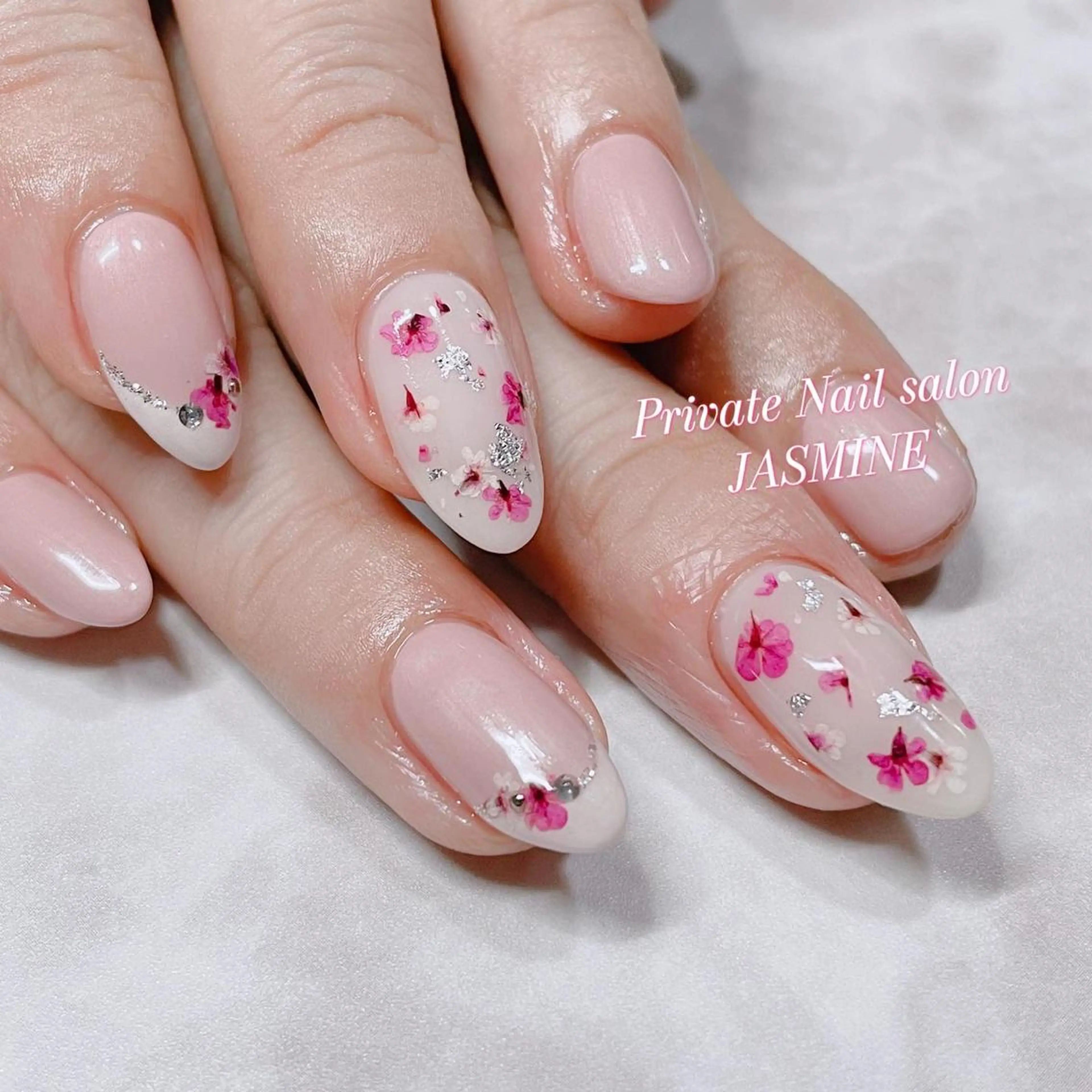 ネイル フラワーネイル 春ネイル Nail salon JASMINEのネイルデザイン