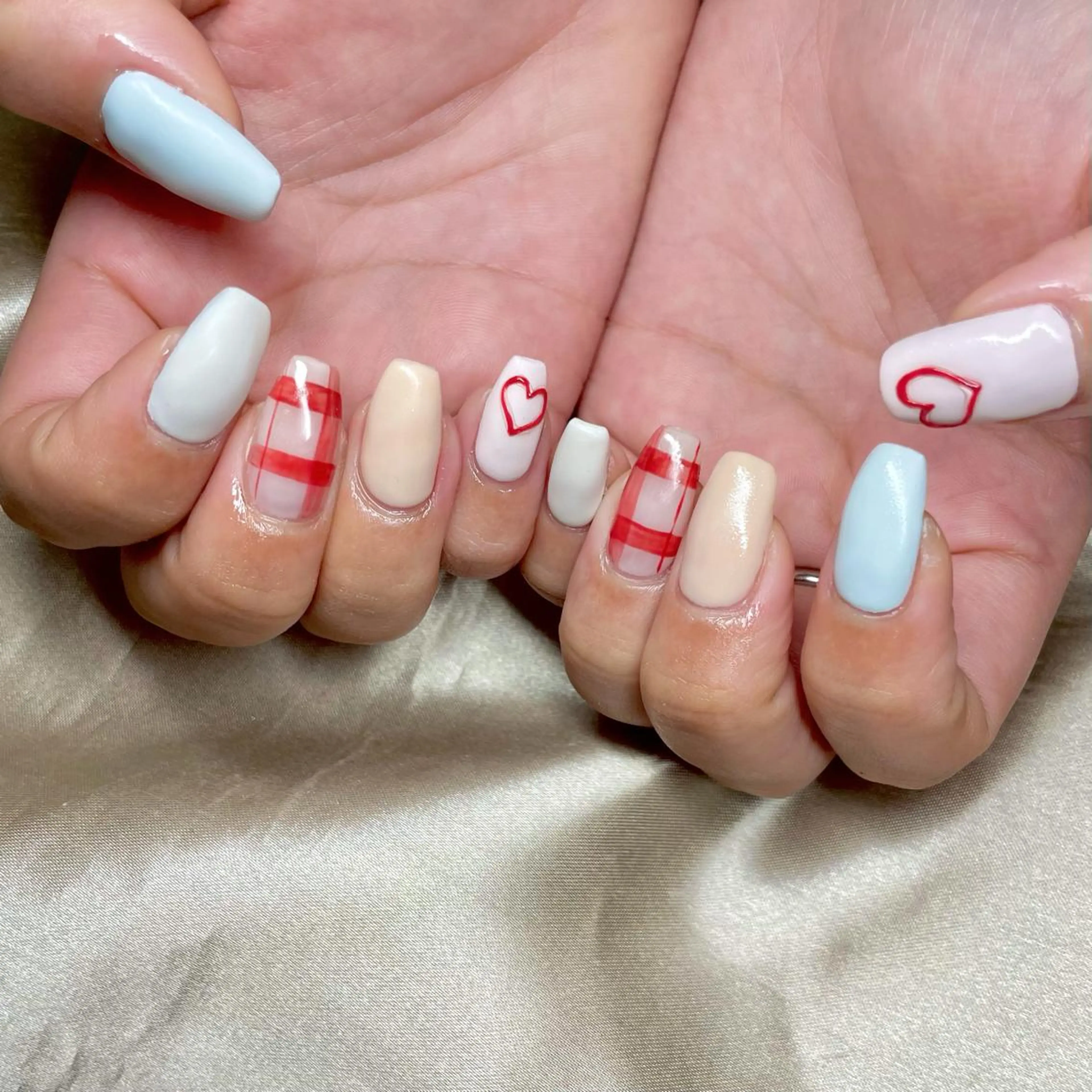 セミロング カラー パーマ ヘアアレンジ メンズ キッズ ネイル マツエク・マツパ アイブロウ マットネイル nail&eye Aoのマツエク・マツパデザイン