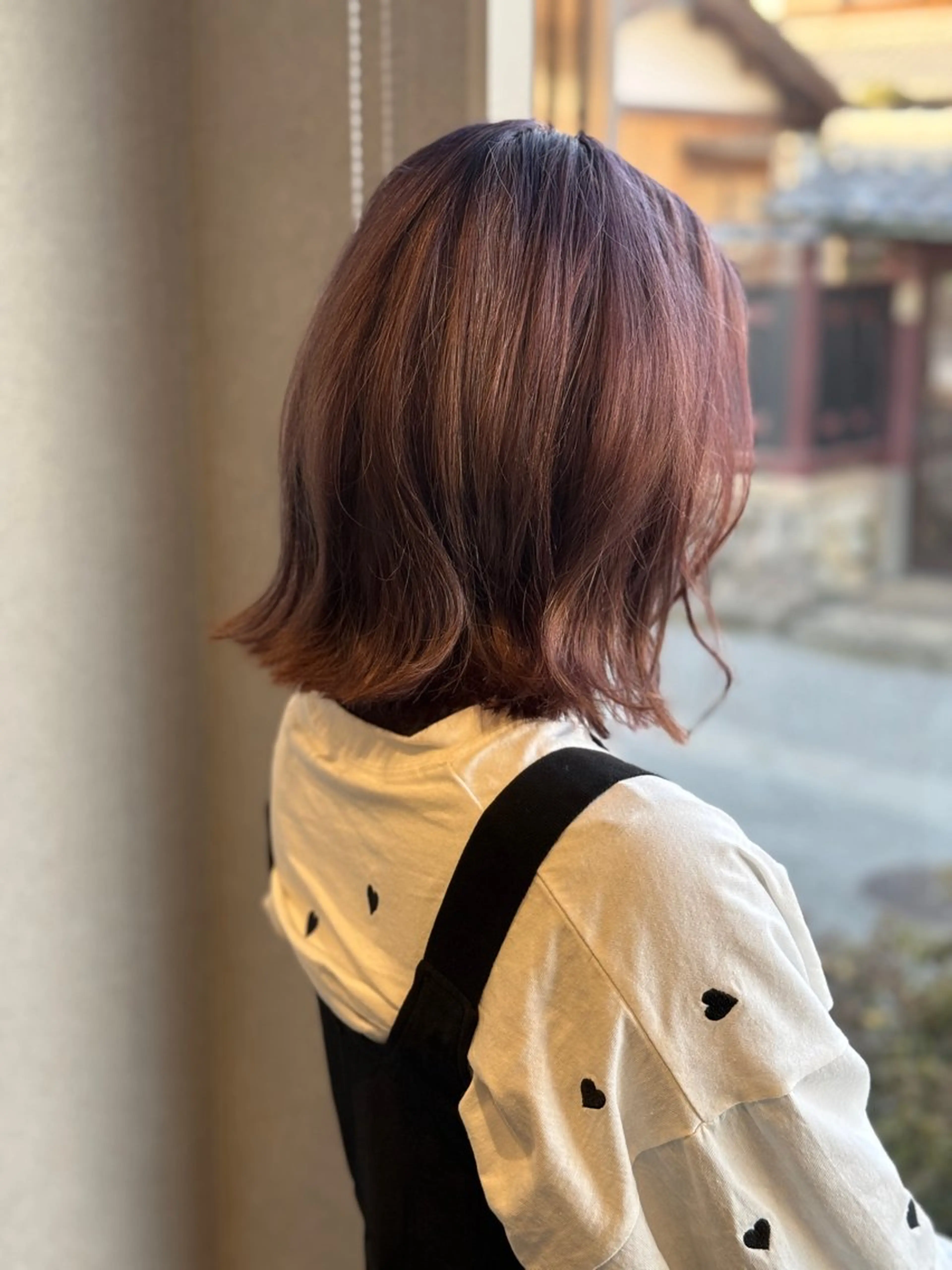 セミロング パープルカラー 髪質改善⚡️カラー 🍀武久 誠🍀のヘアスタイル