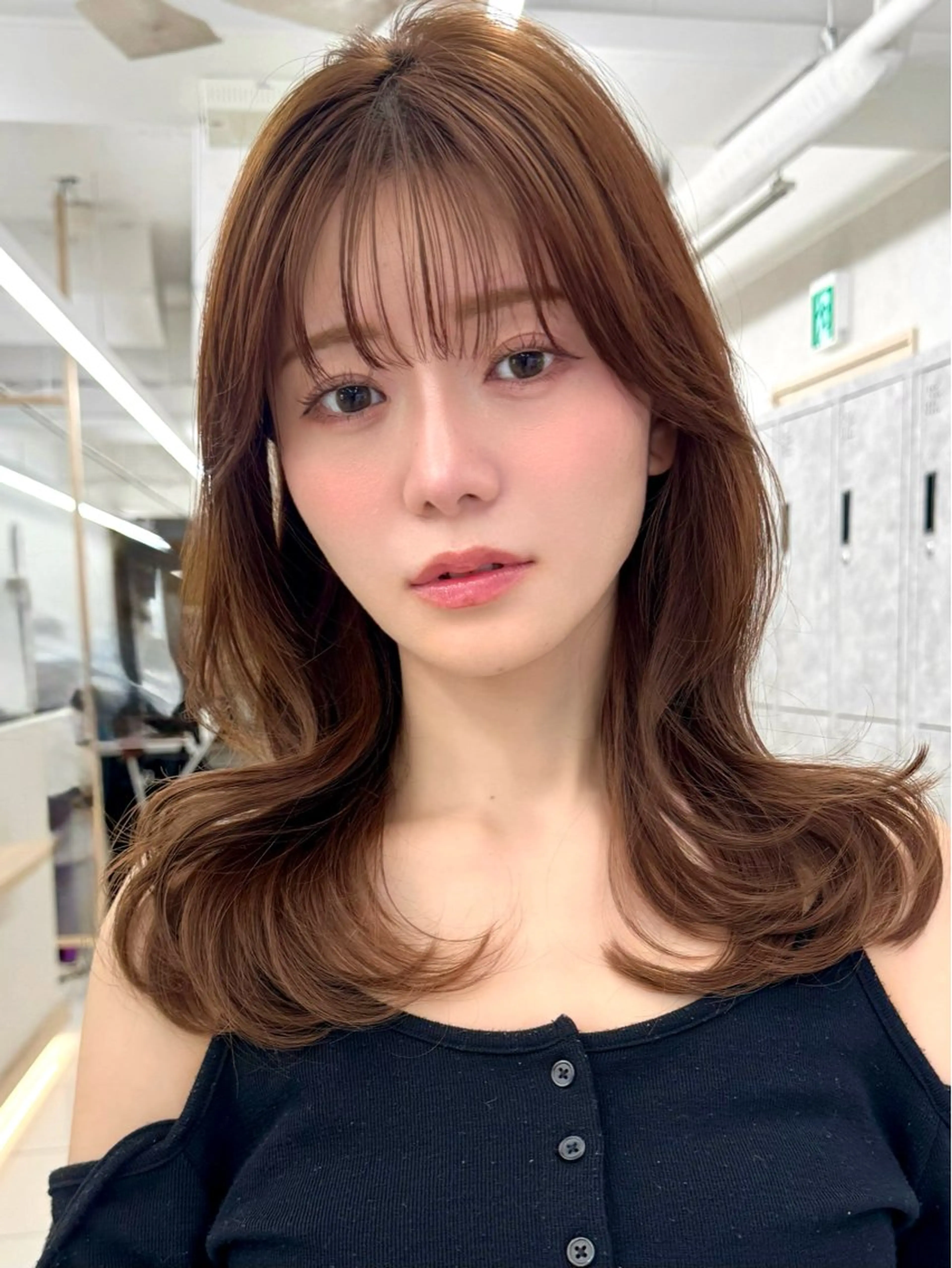 セミロング レイヤー/韓国/ 顔周り/しんやのヘアスタイル