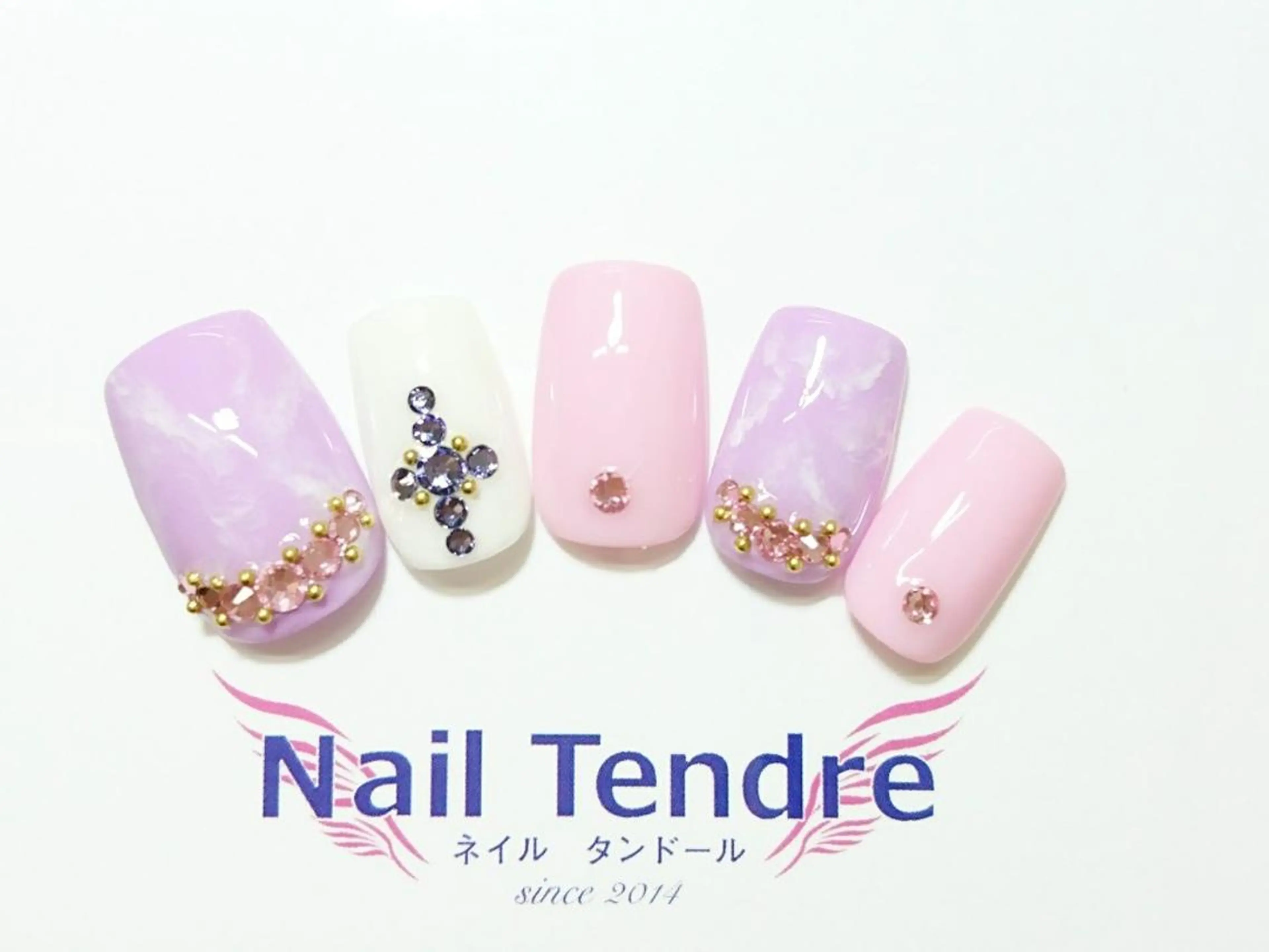 ネイル アートネイル ジェルネイル ソフトジェル ストーンネイル ハンドネイル Nail  Tendreのネイルデザイン