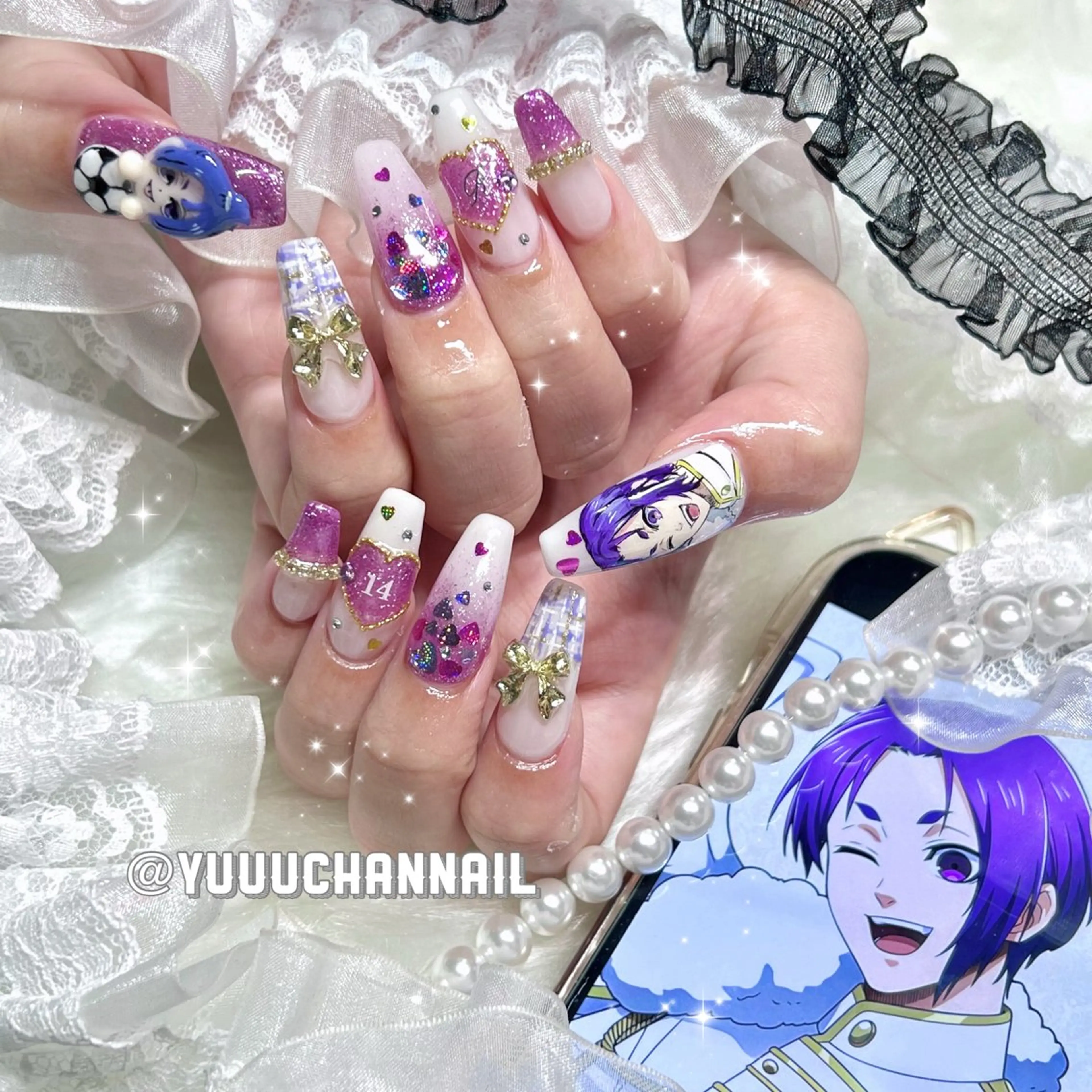 ネイル 痛ネイル🩷渋谷 🧸Yunaのネイルデザイン