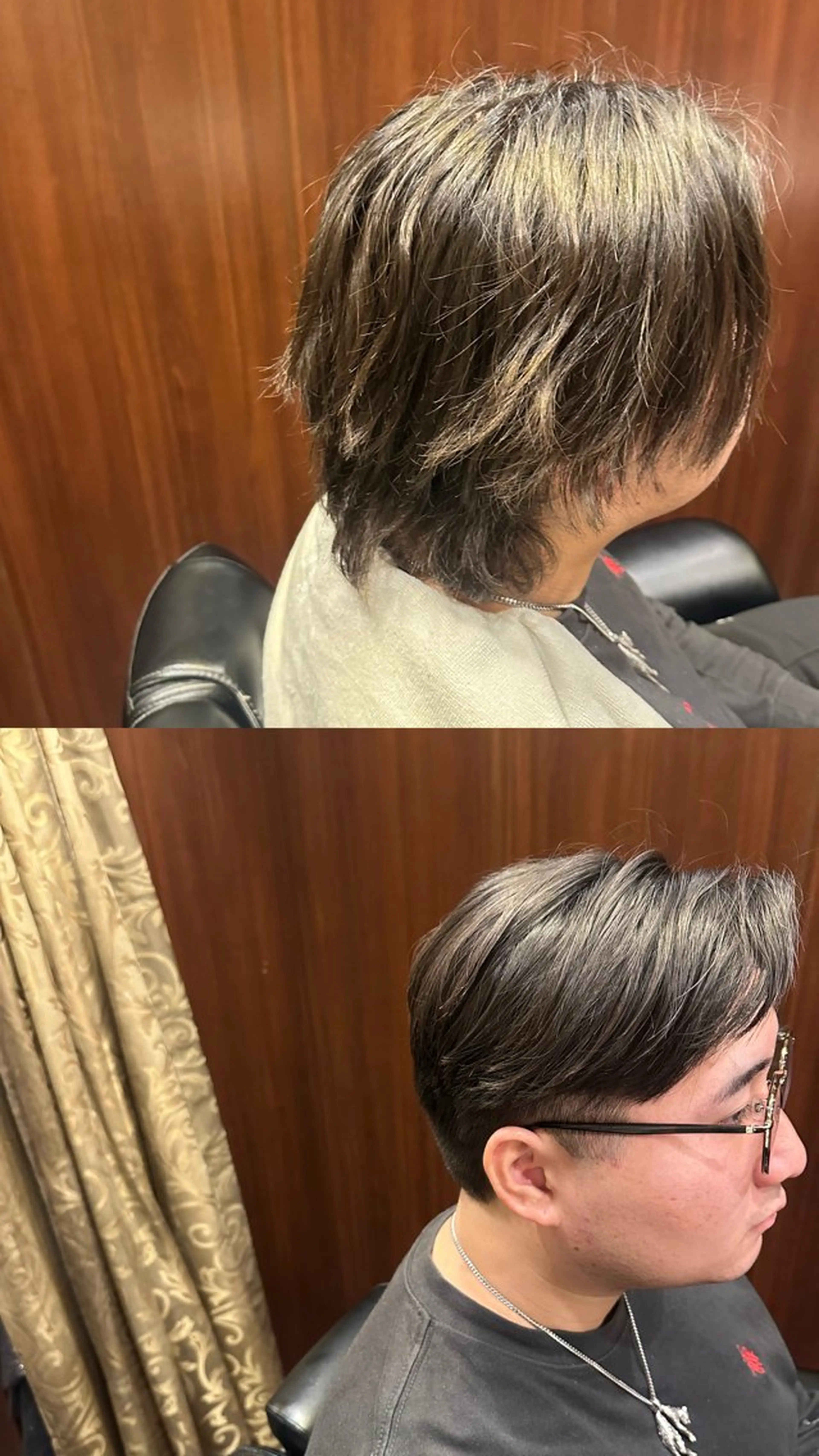 メンズ センターパート 七三 濵田 幸実のヘアスタイル