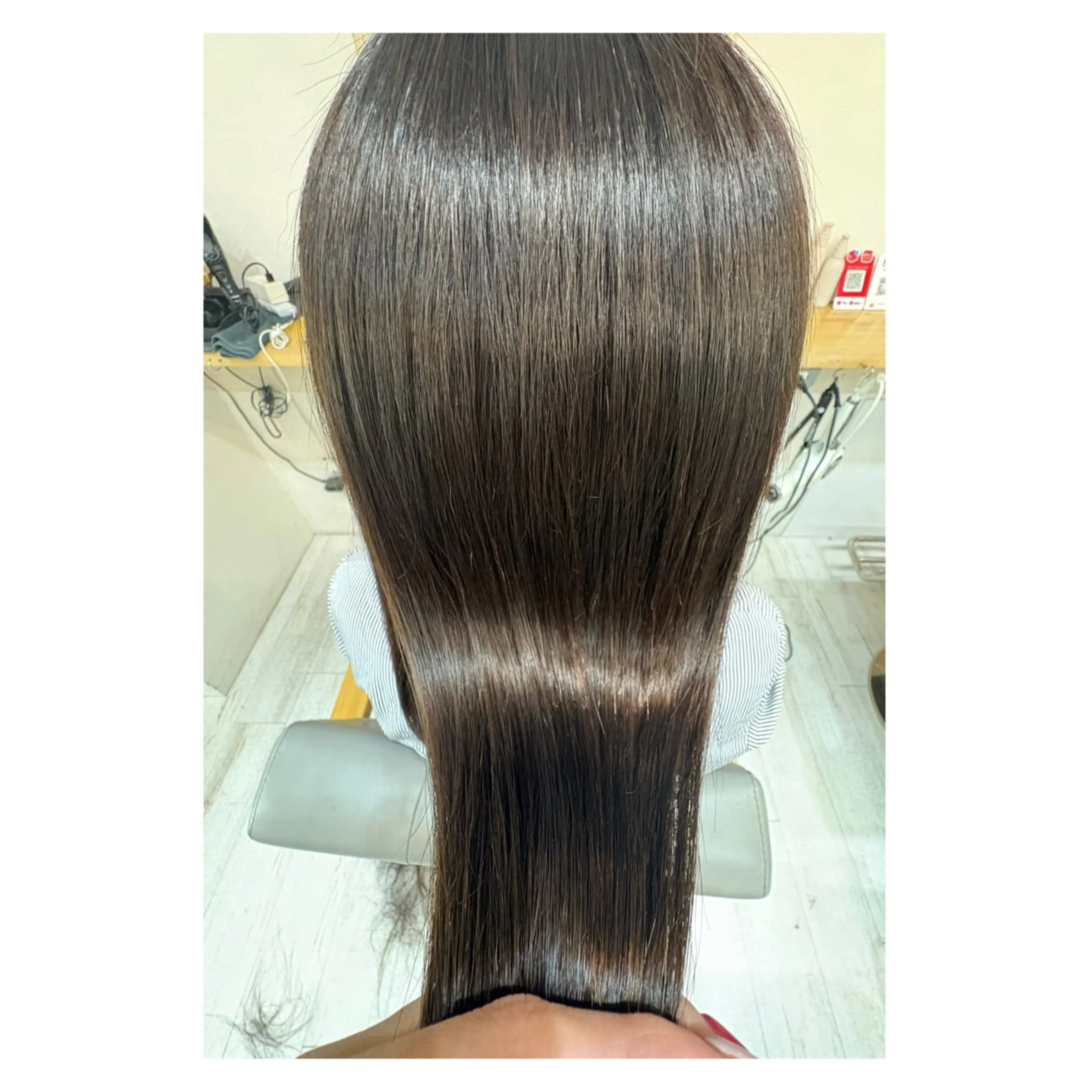 ロング 縮毛矯正 レイヤーカット・ 縮毛矯正 星野のヘアスタイル