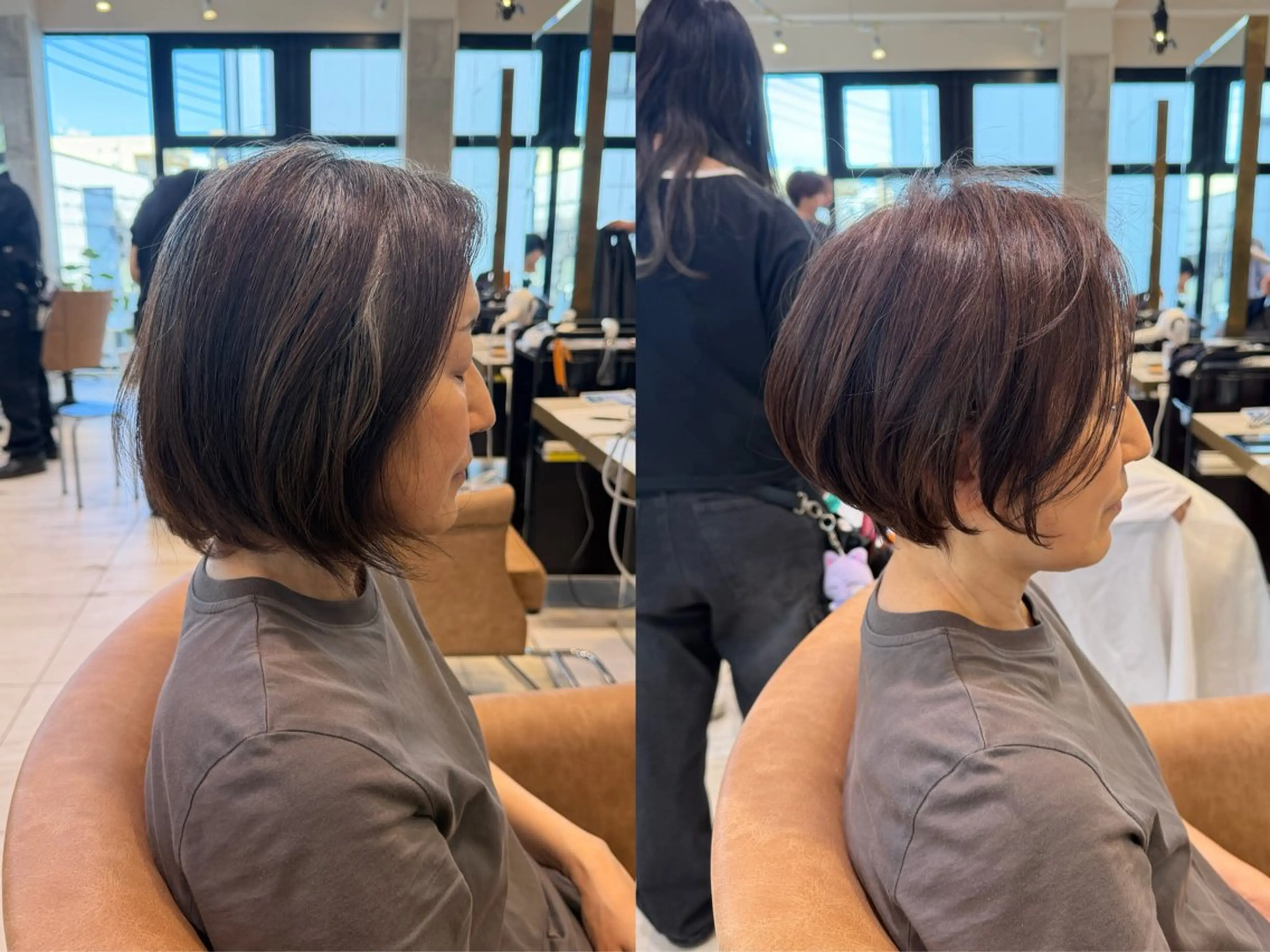 ショート カラー カット ヘアカラー トリートメント 髙山 莉愛のヘアスタイル