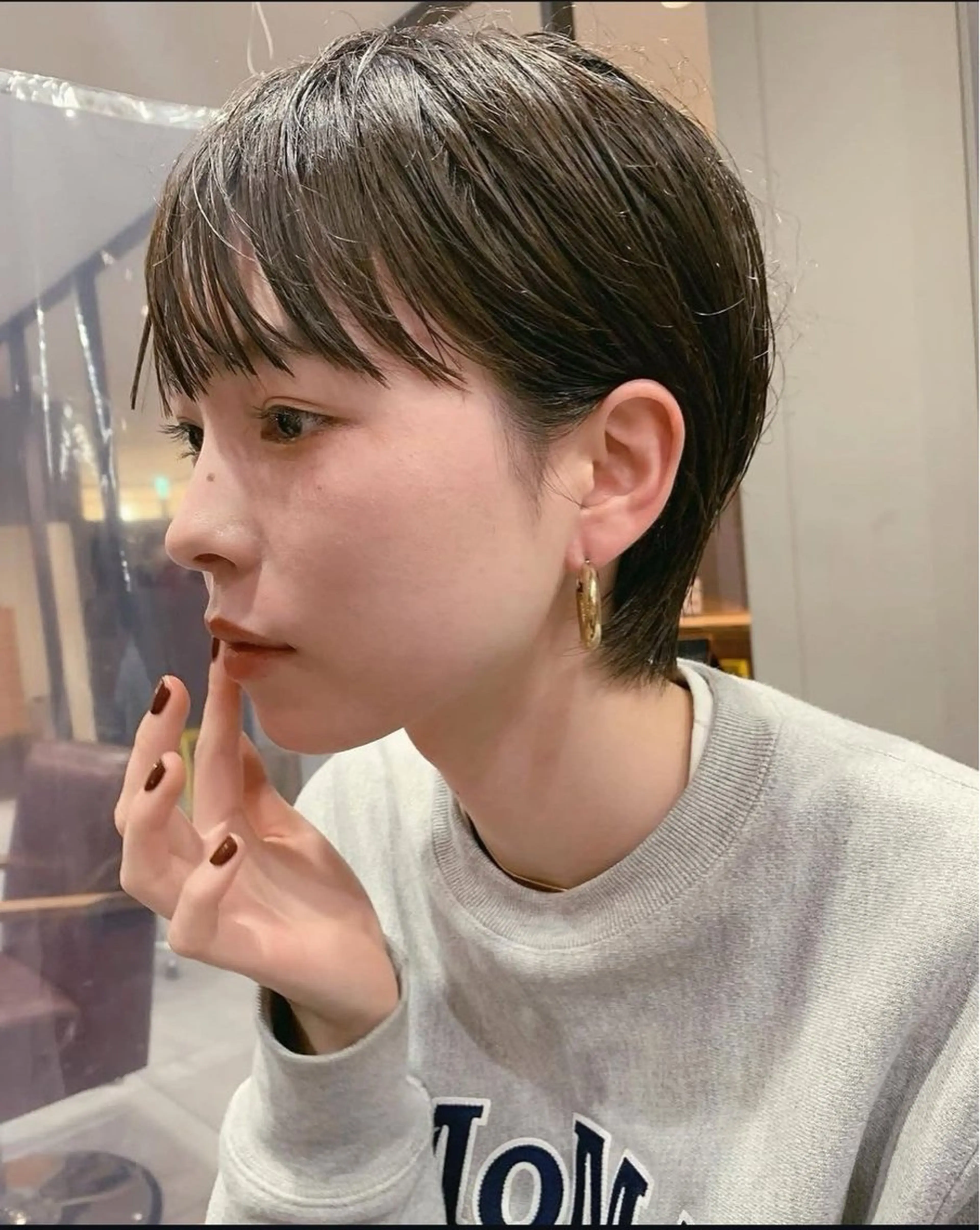 ショート ハンサムショート ショートヘア 栄/レイヤーカット /オリーブ/傑🦥のヘアスタイル