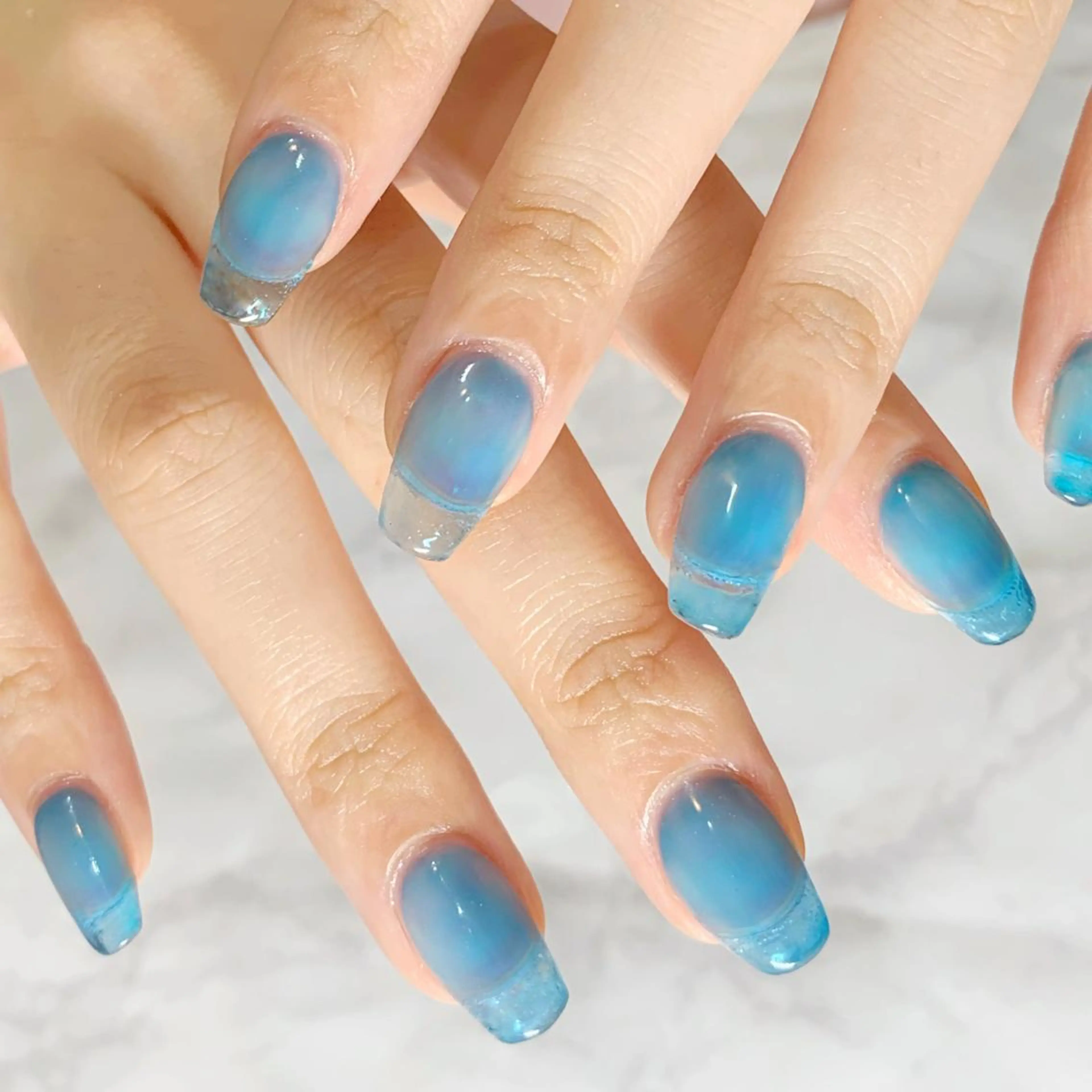 ネイル クリアネイル ワンカラーネイル スカルプネイル ネイルチップ glossnail MIKIのネイルデザイン