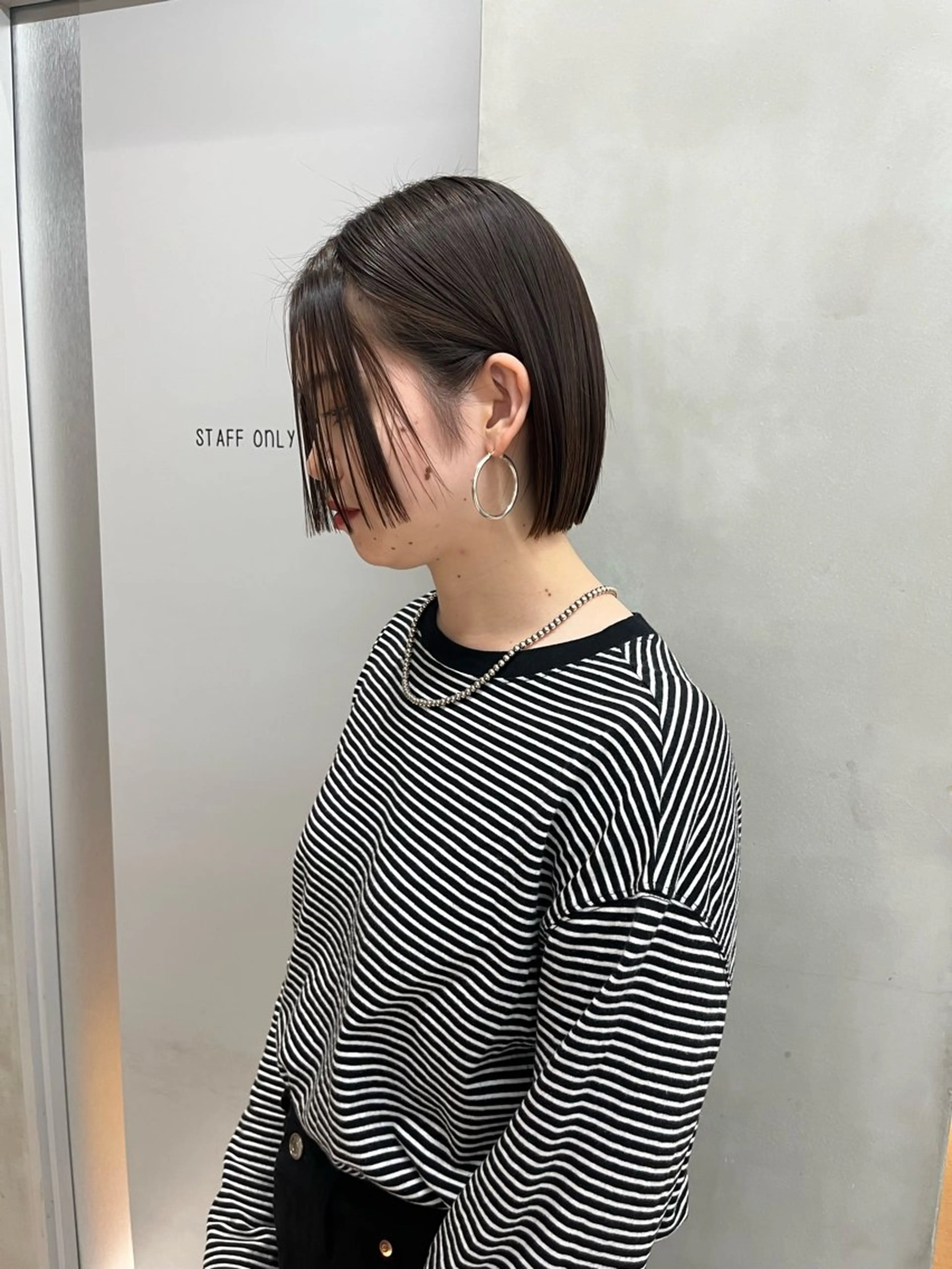 ミディアム カラー カット トリートメント ボブ&透明感カラー ♡TOMOEのヘアスタイル