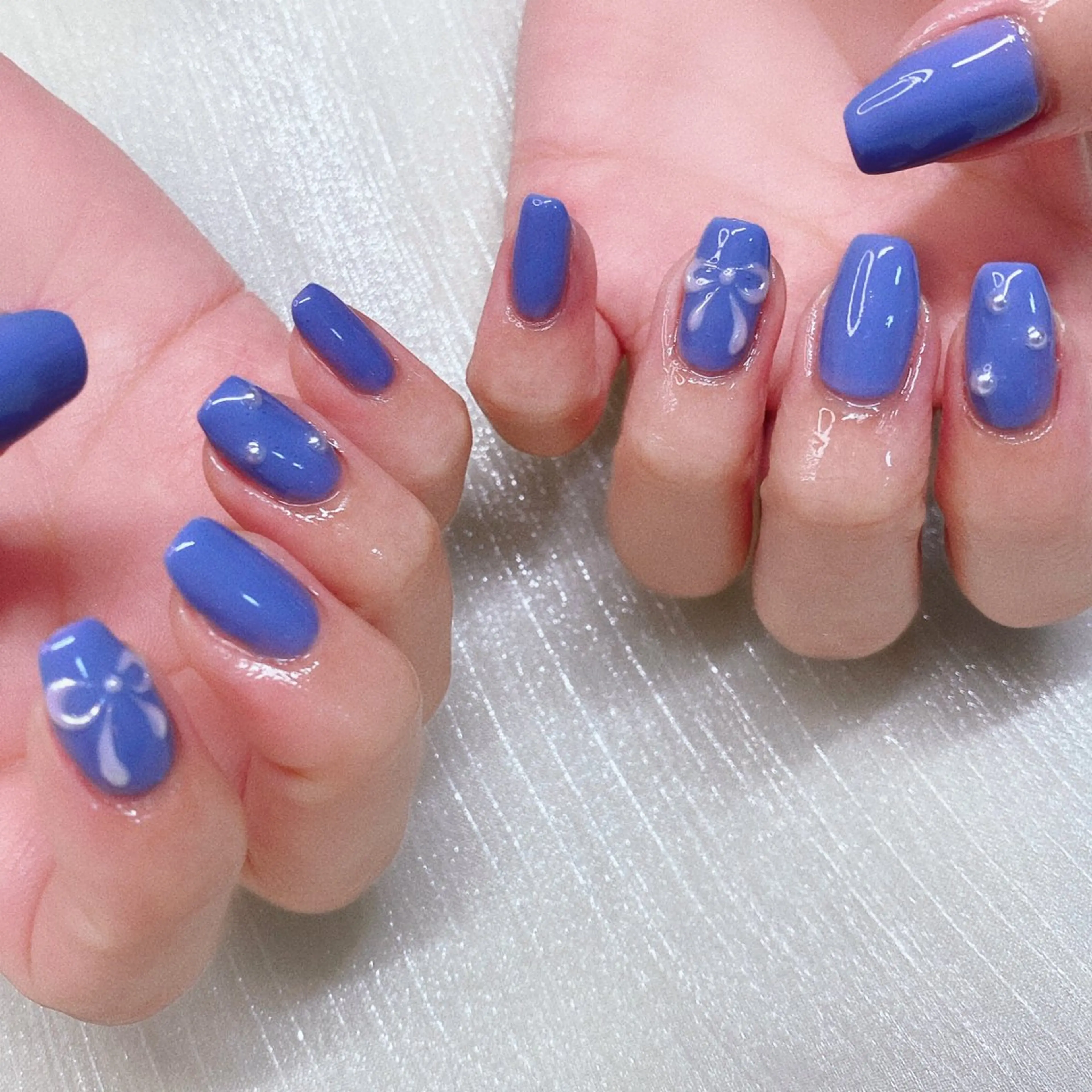 ネイル 長さ出し ストーンネイル ハンドネイル Nailist SUZU所属・Nailist suzuのネイルデザイン