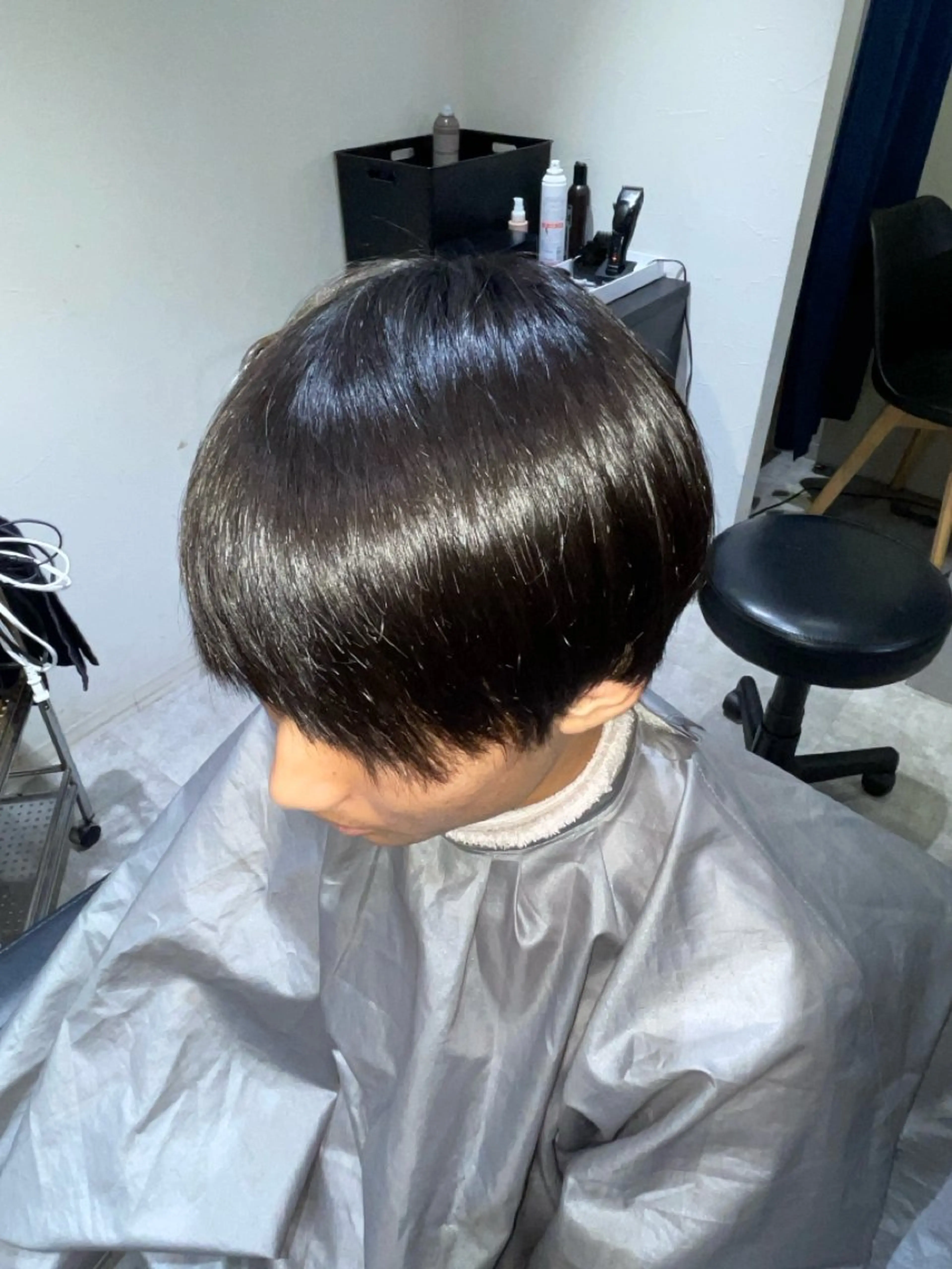 ショート メンズ マッシュ マッシュヘア 縮毛矯正 EXCIA北梅田店所属・q qのヘアスタイル