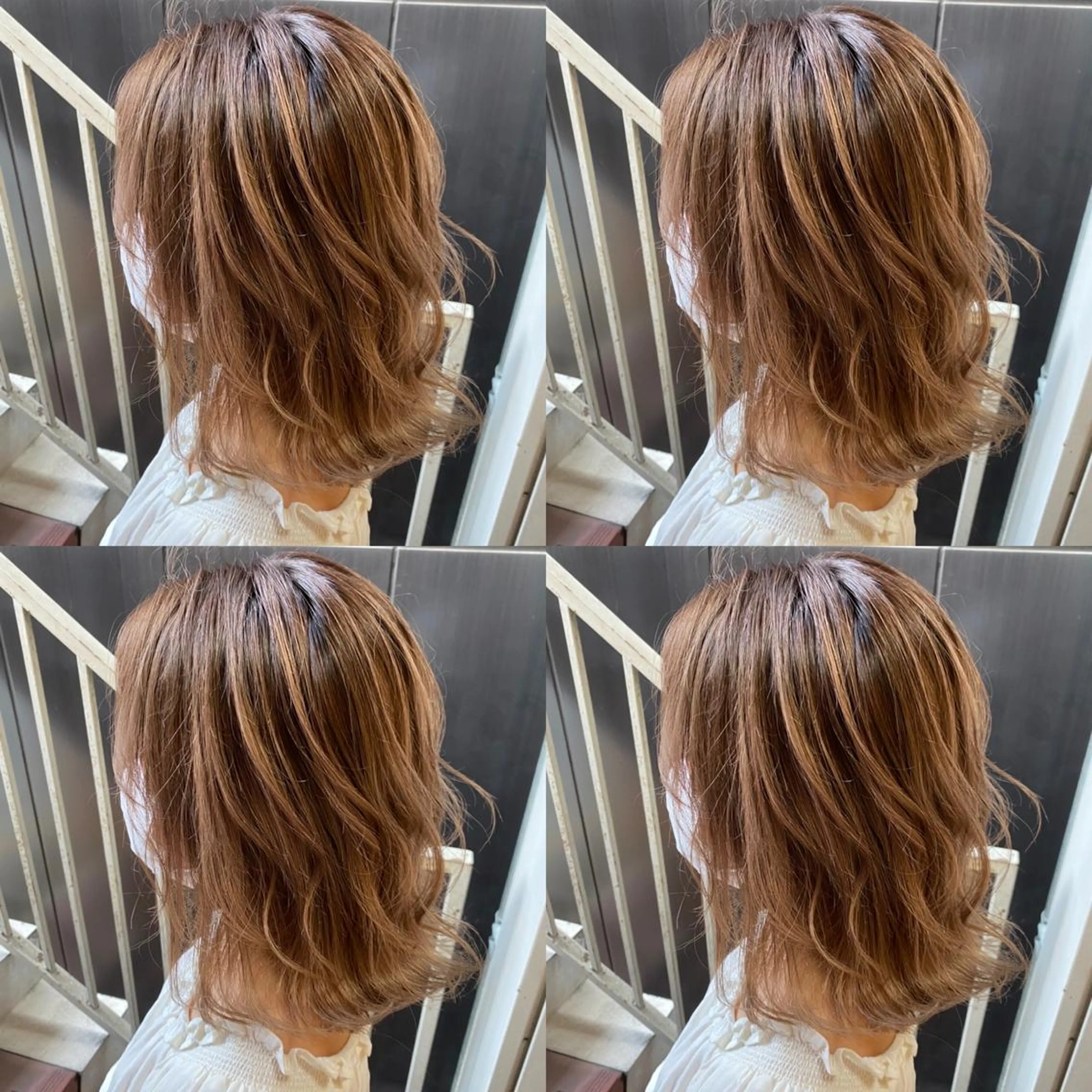 ミディアム カラー バレイヤージュ レイヤーカット カット トリートメント ご予約 宜しくお願いします！のヘアスタイル