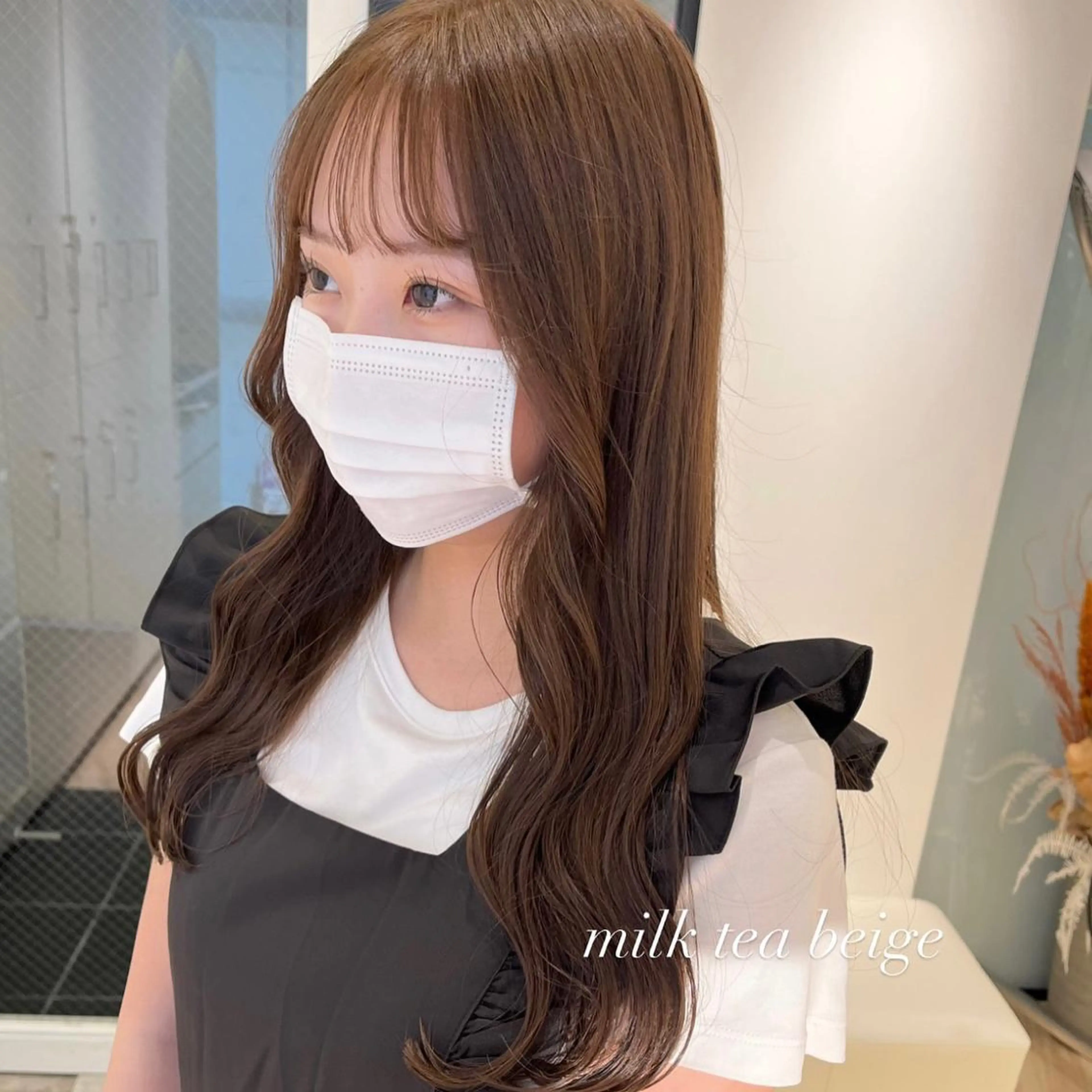 ロング カラー アッシュ カット GOODDAY ヘアサロンのヘアスタイル