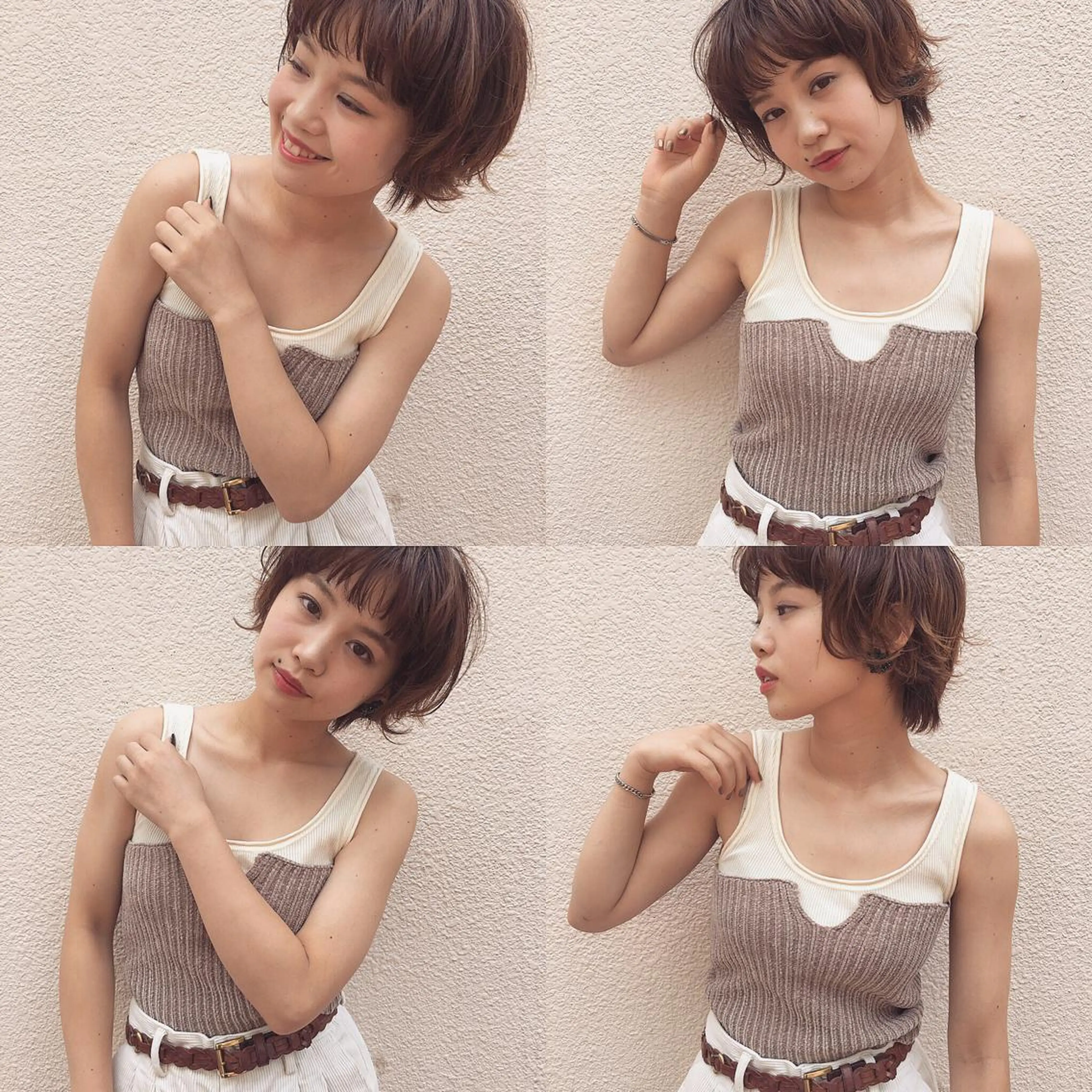 ショート カラー アッシュ ベージュカラー 🤍LOREN エリコ🌈のヘアスタイル