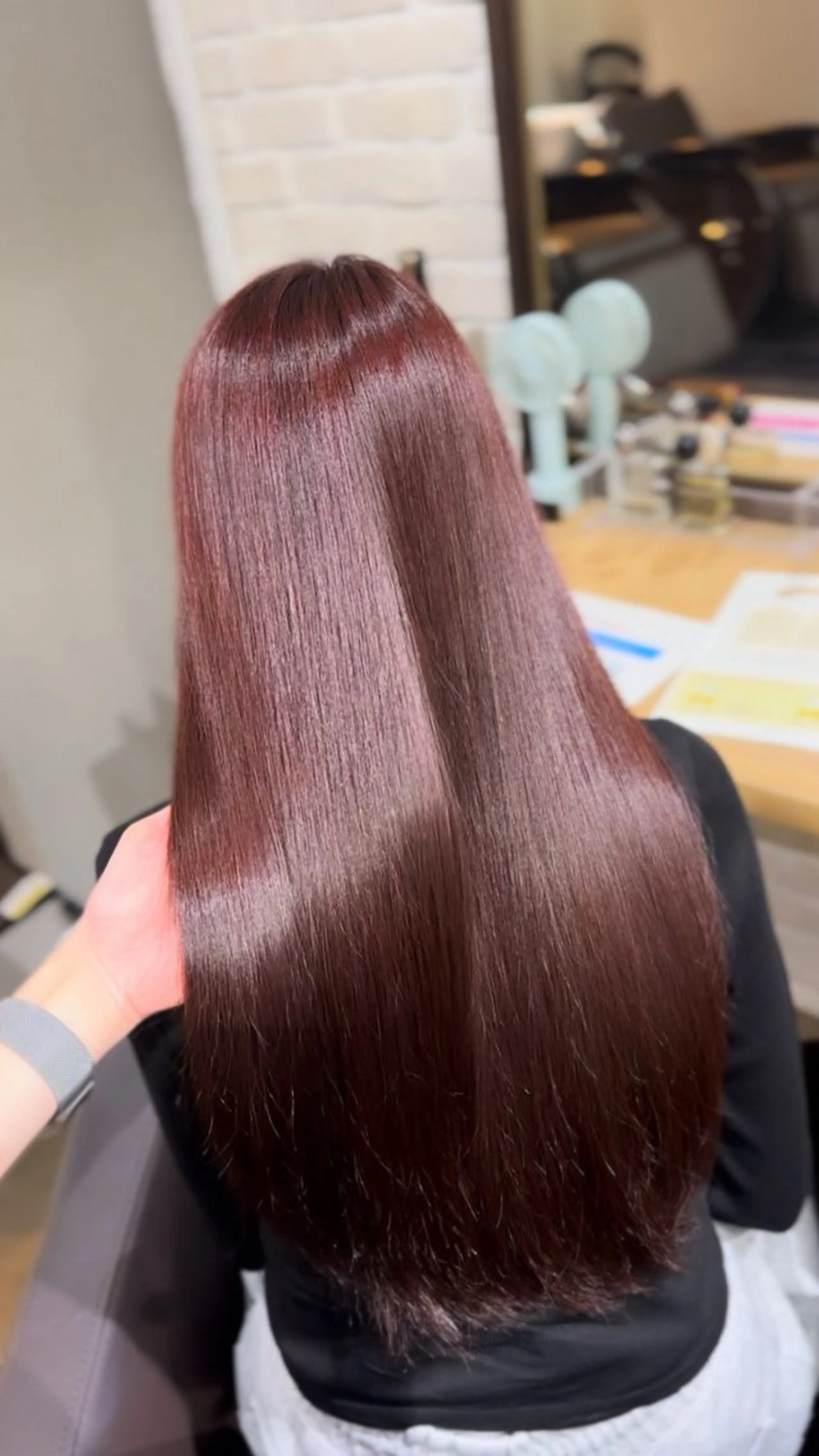 ワンカラー＋髪質改善水素tr＋4steptr🫧️🩵の写真