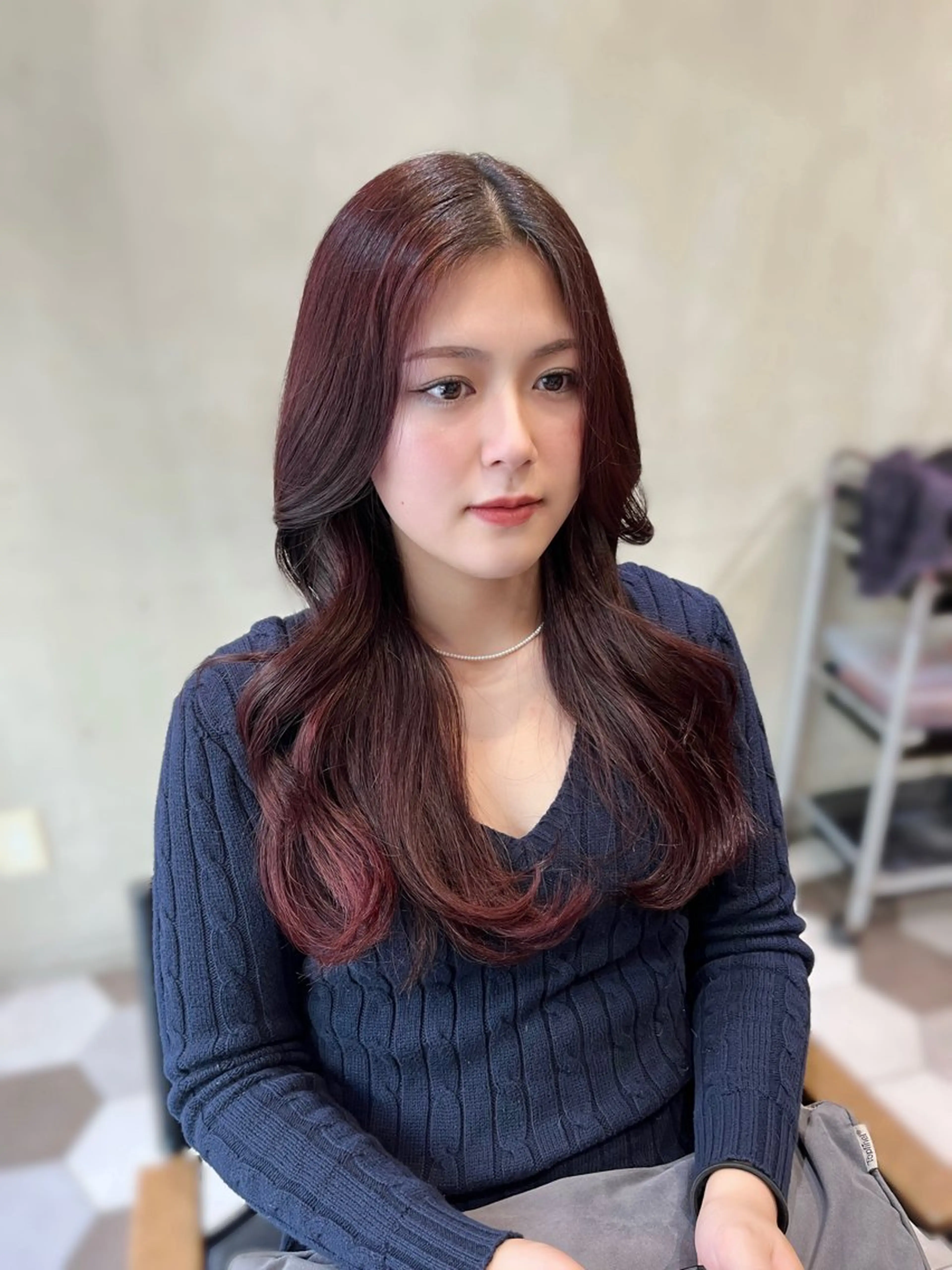 カラー ヘアアレンジ 似合わせ顔まわり カット💛森尾真由美のヘアスタイル