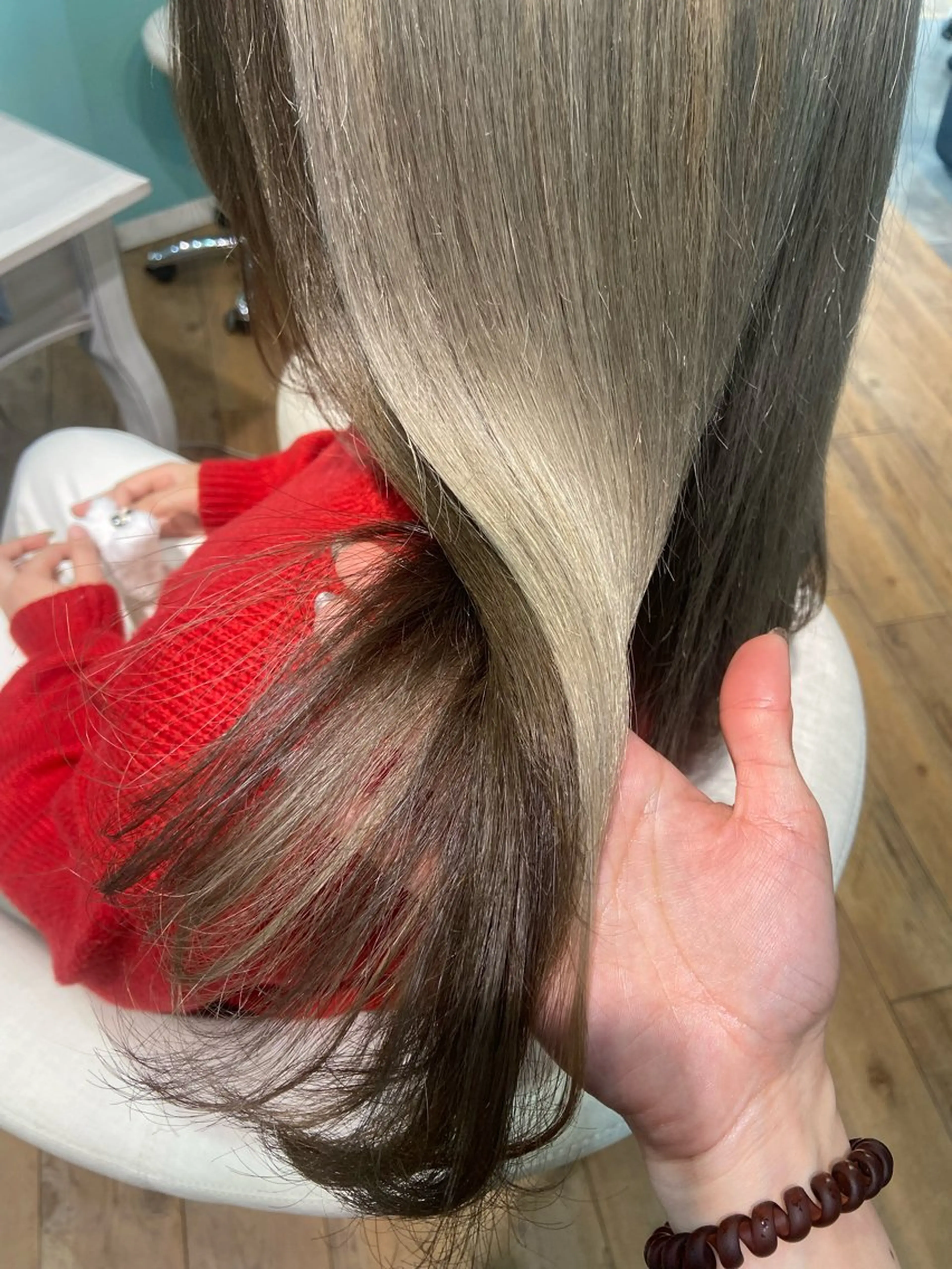 ミディアム カラー ヘアカラー トリートメント 🧸プルエクステ❤︎ ネイルKAO🧸のヘアスタイル