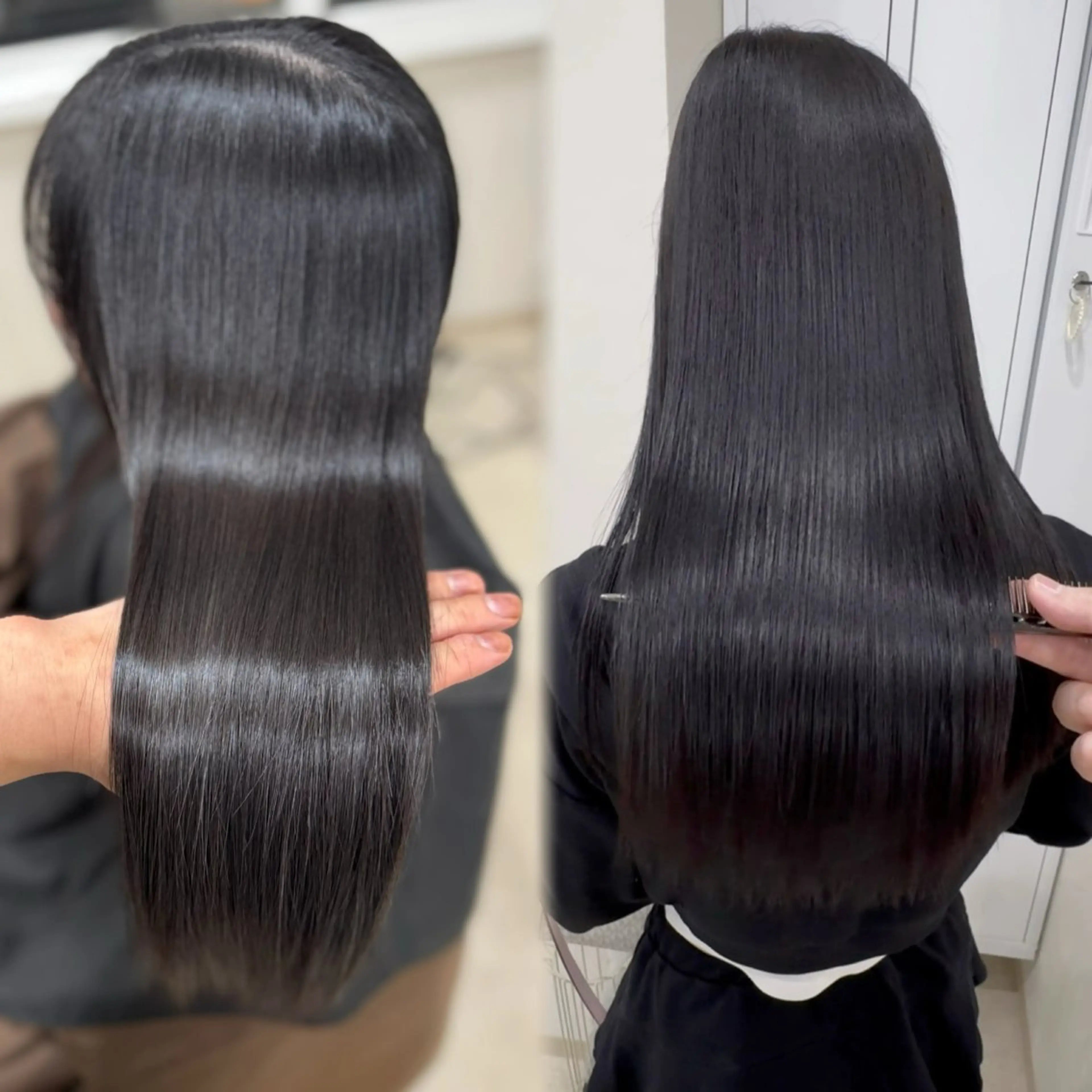 ロング 髪質改善 カット 縮毛矯正 トリートメント hair salon Ranun髪質改善のヘアスタイル