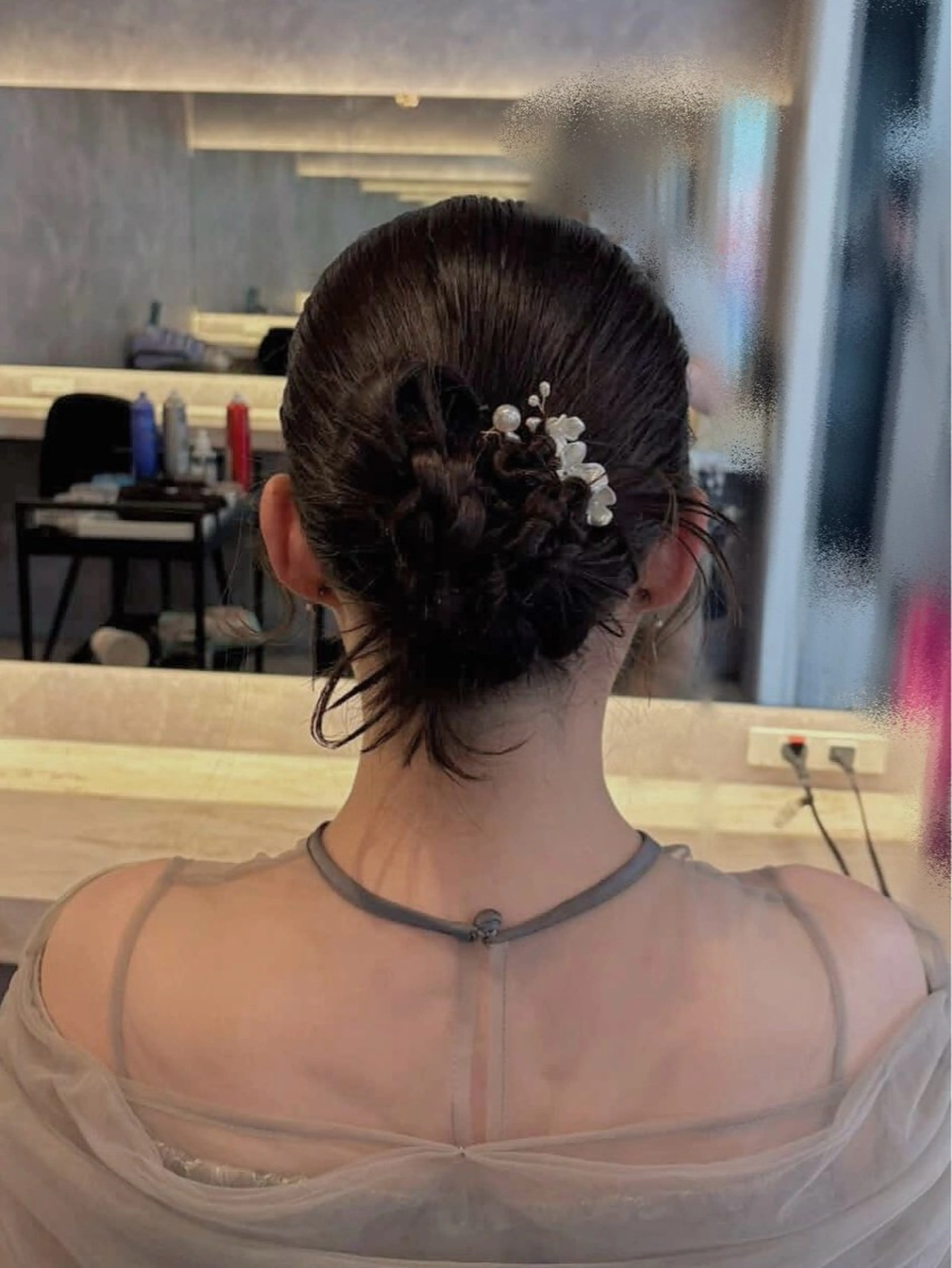 セミロング ヘアアレンジ ヘアセット Maho ブリーチモデル募集中のヘアスタイル