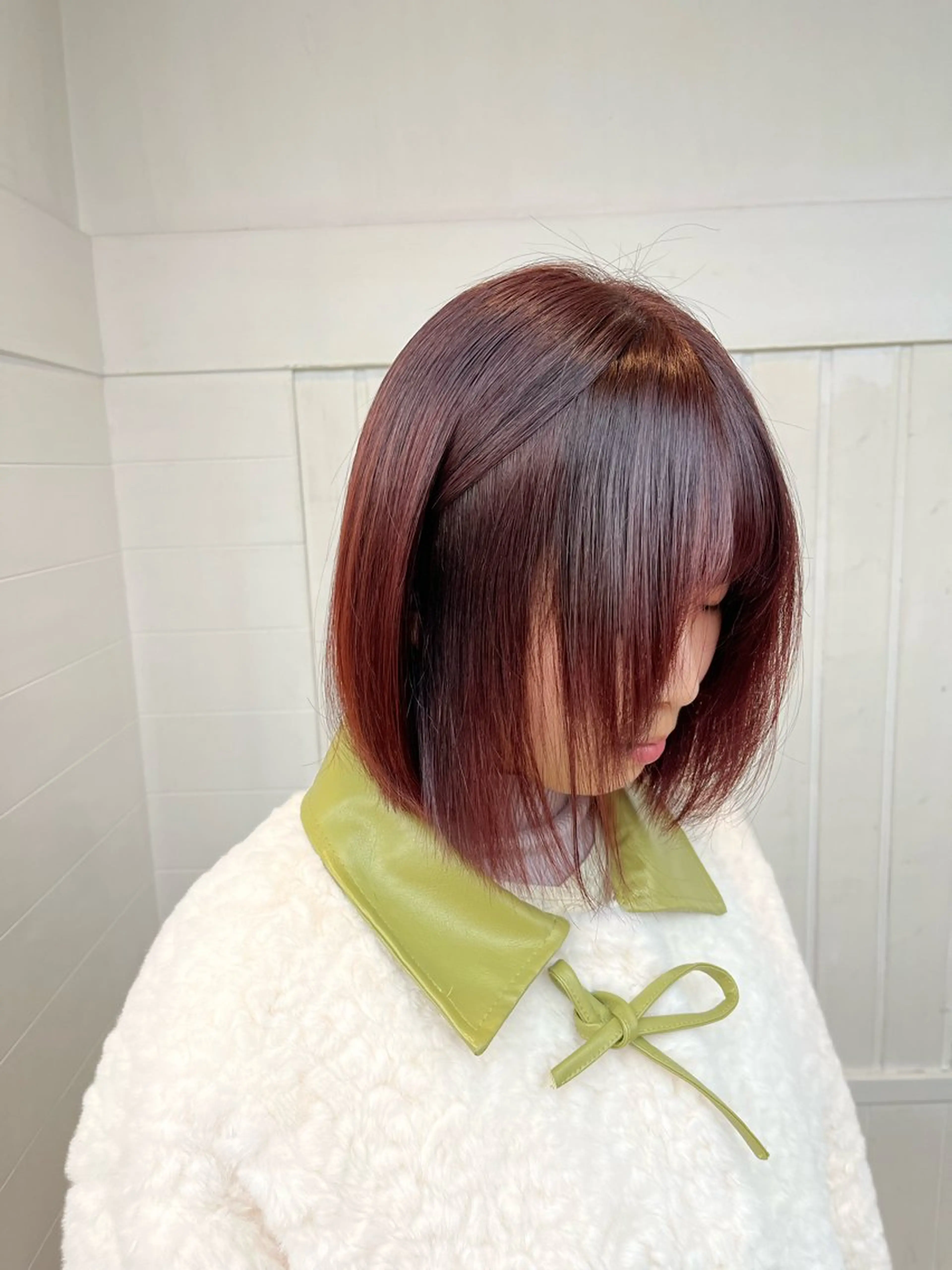 ショート カラー パーマ ヘアアレンジ ショートレイヤー ブリーチ ブリーチなしカラー 顔まわりレイヤー 顔周りカット カット ヘアカラー トリートメント ヘッドスパ ヘアセット ®️レイヤー/透明感 カラー/星野六三四のヘアスタイル