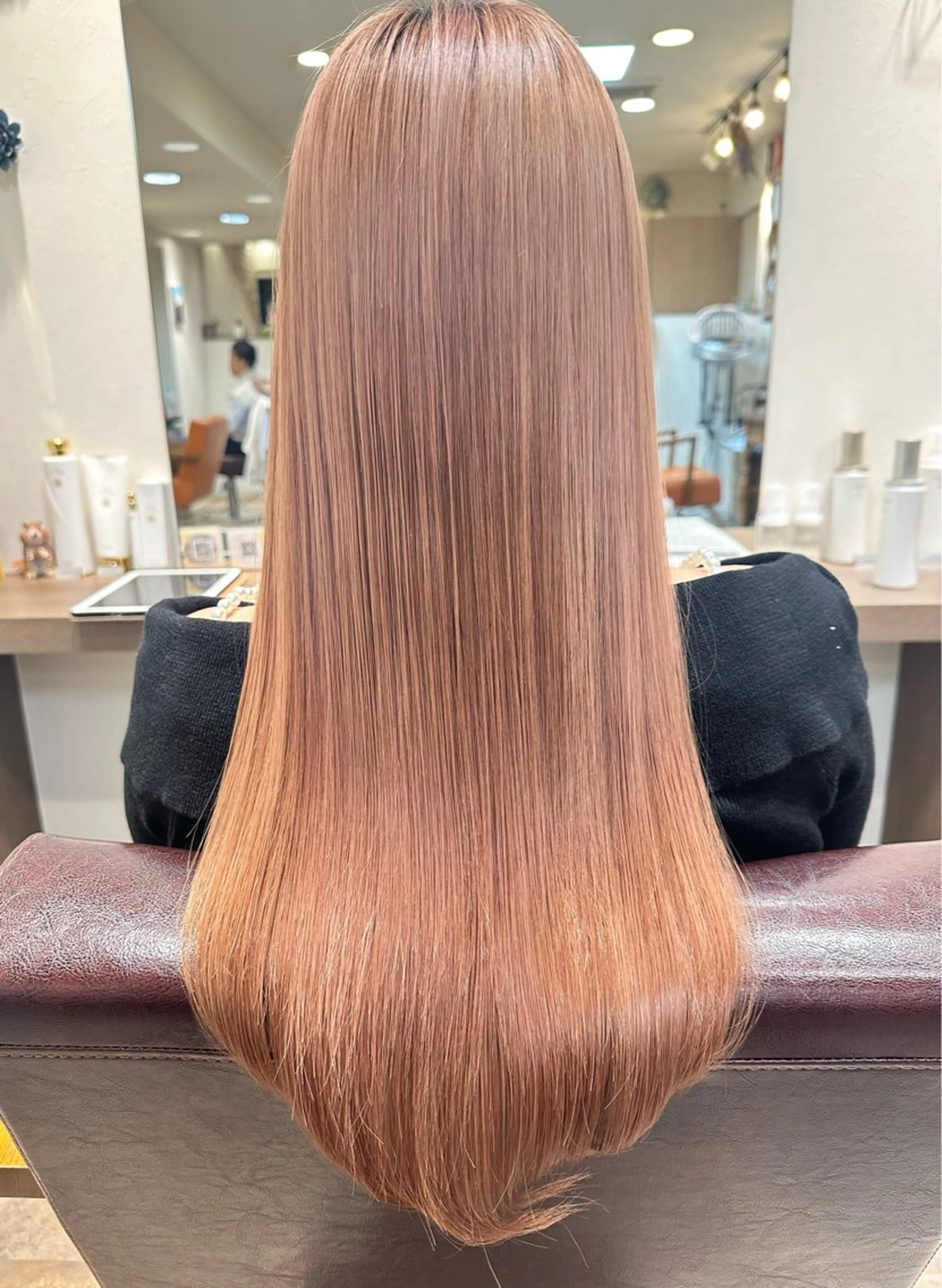 ロング カラー ベージュカラー ピンクカラー ピンクベージュ 髪質改善 トリートメント 韓国風🇰🇷レイヤ ーKEI🇰🇷のヘアスタイル