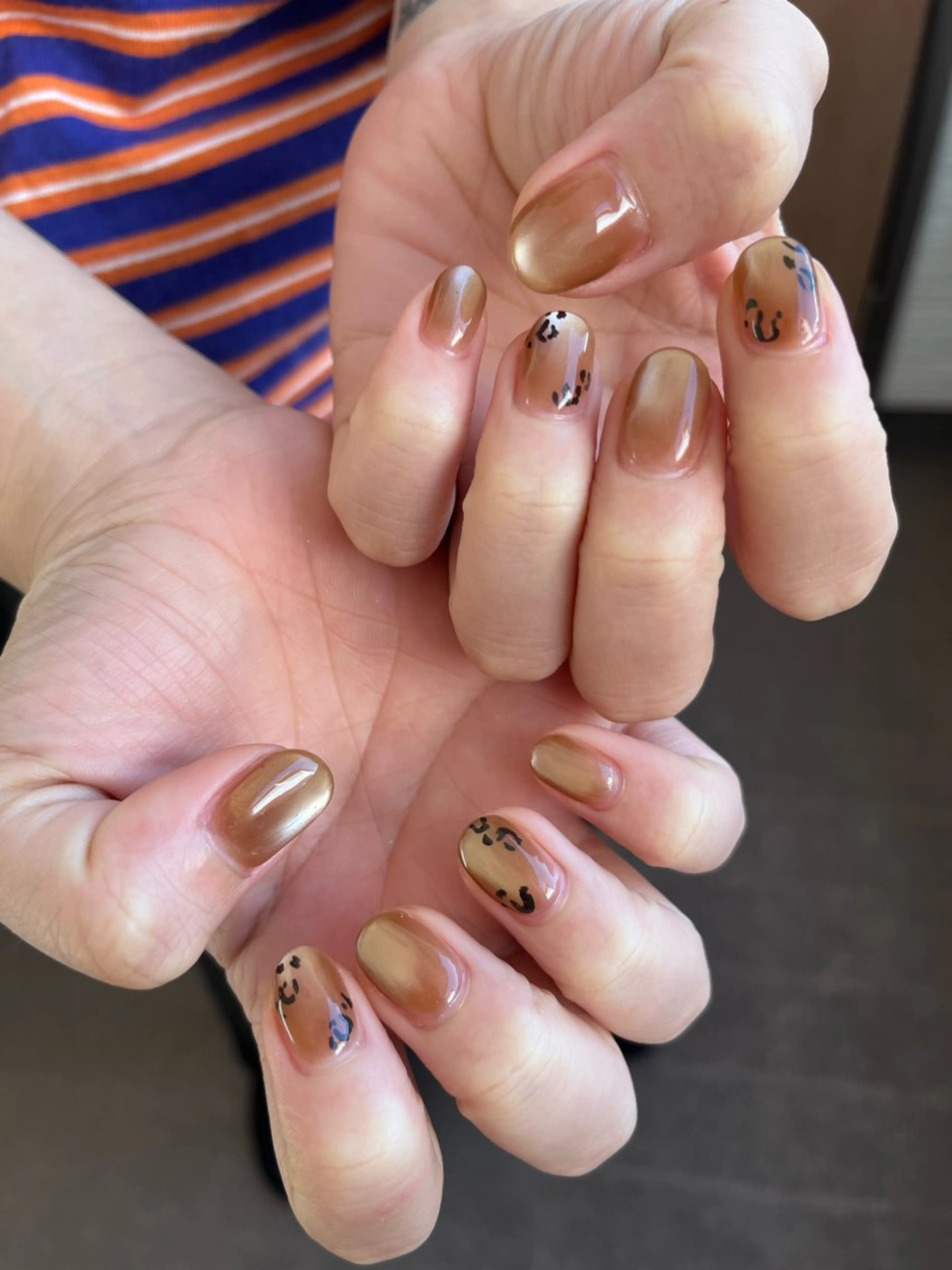 ネイル アニマル柄 マグネットネイル May 昭和町/阿倍野のネイルデザイン