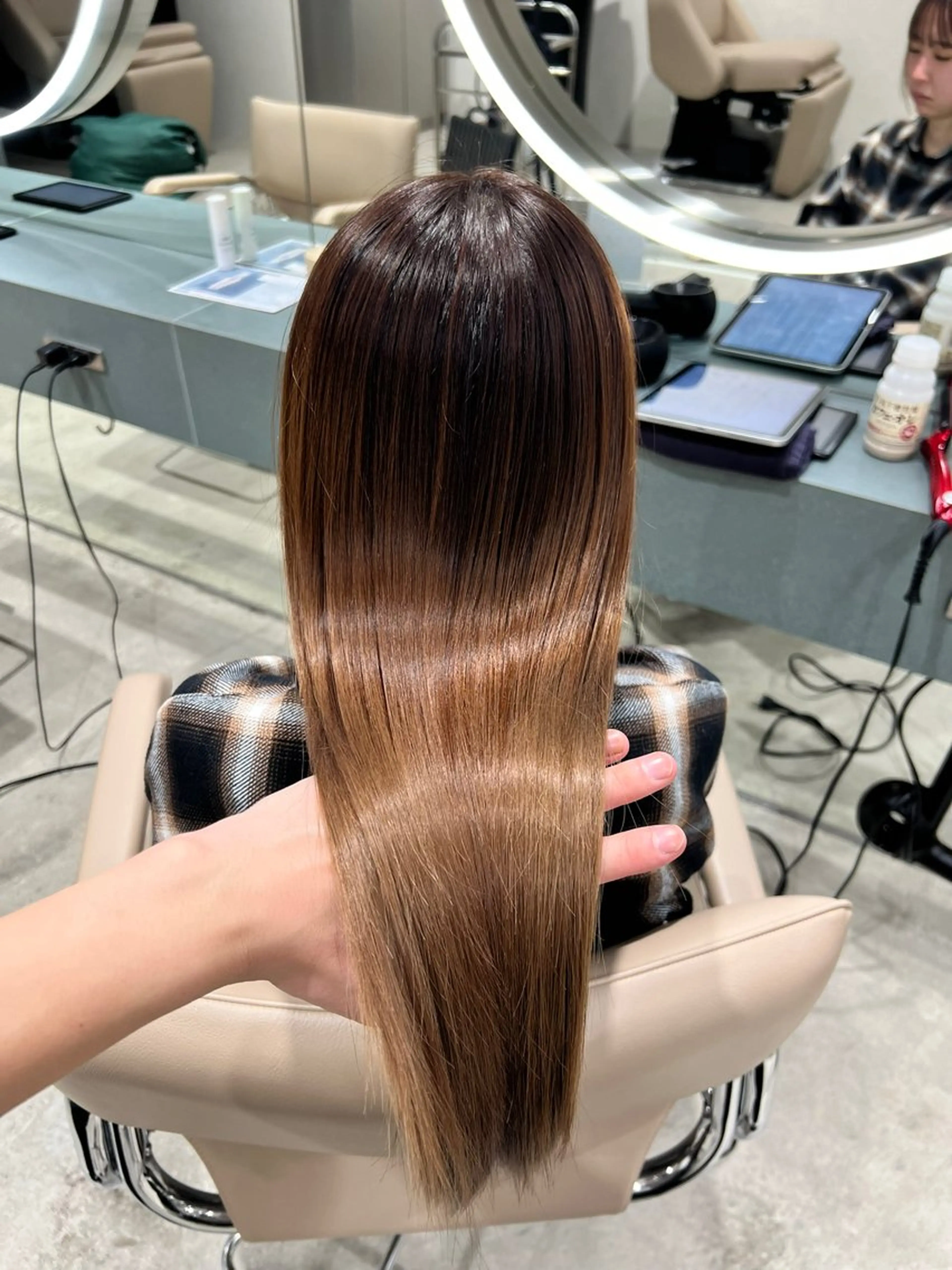 ミディアム カラー ヘアカラー トリートメント ✨髪質改善 縮毛矯正 艶髪 立川 コウキ✨のヘアスタイル