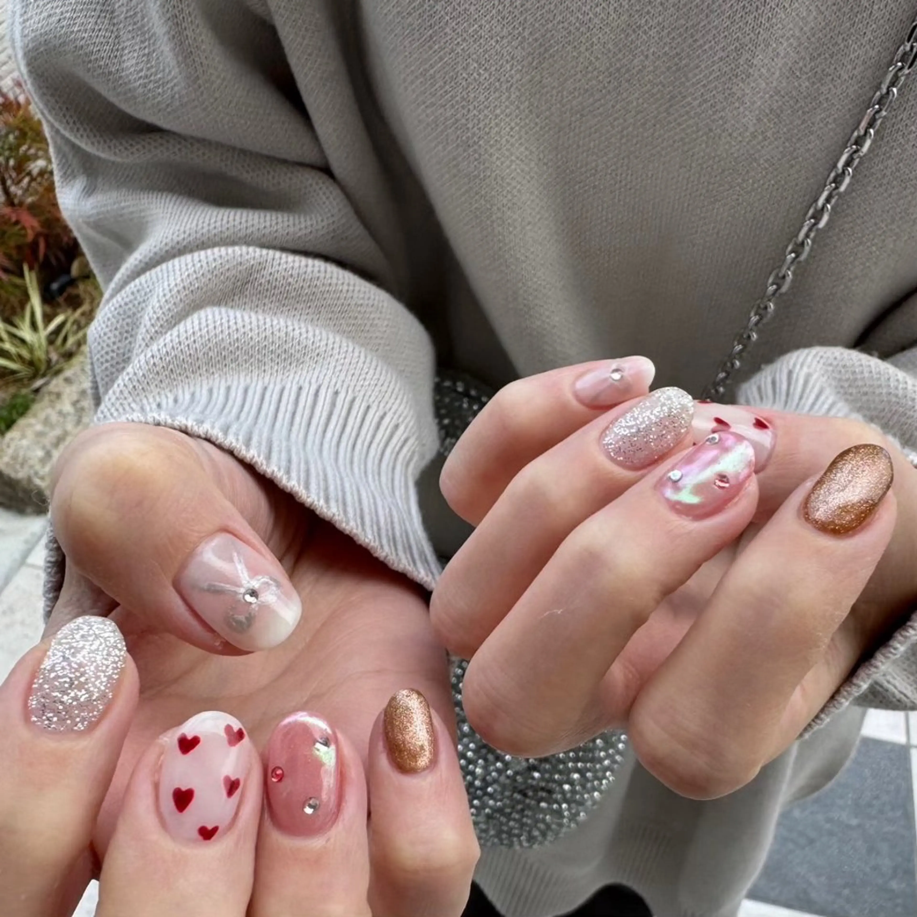 ネイル ハート リボン ハンドネイル to.所属・to nailのその他イメージ