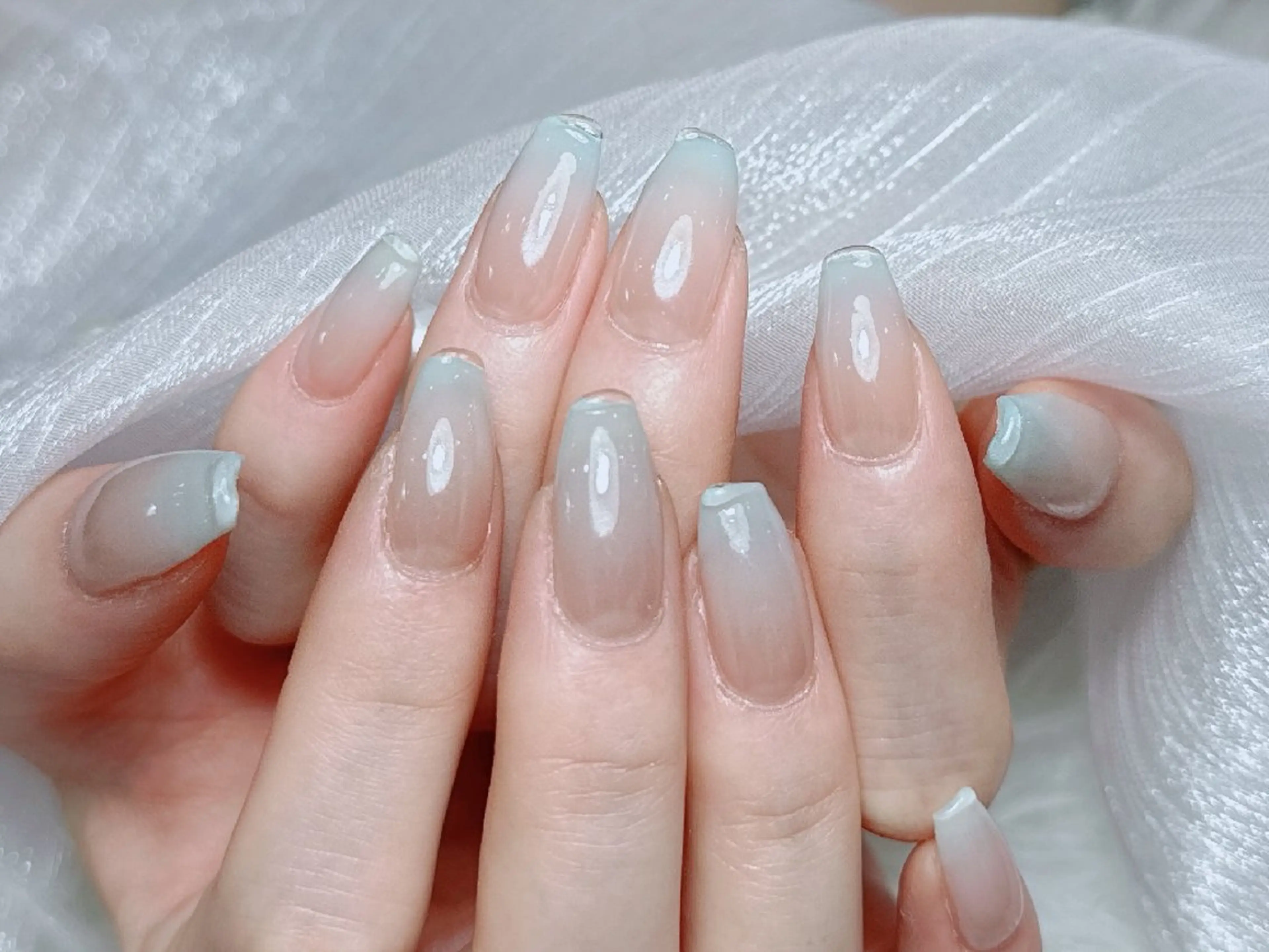 ネイル オーロラネイル チークネイル 長さ出し フットネイル フレンチネイル ハンドネイル ＫＯ ＫＯのネイルデザイン