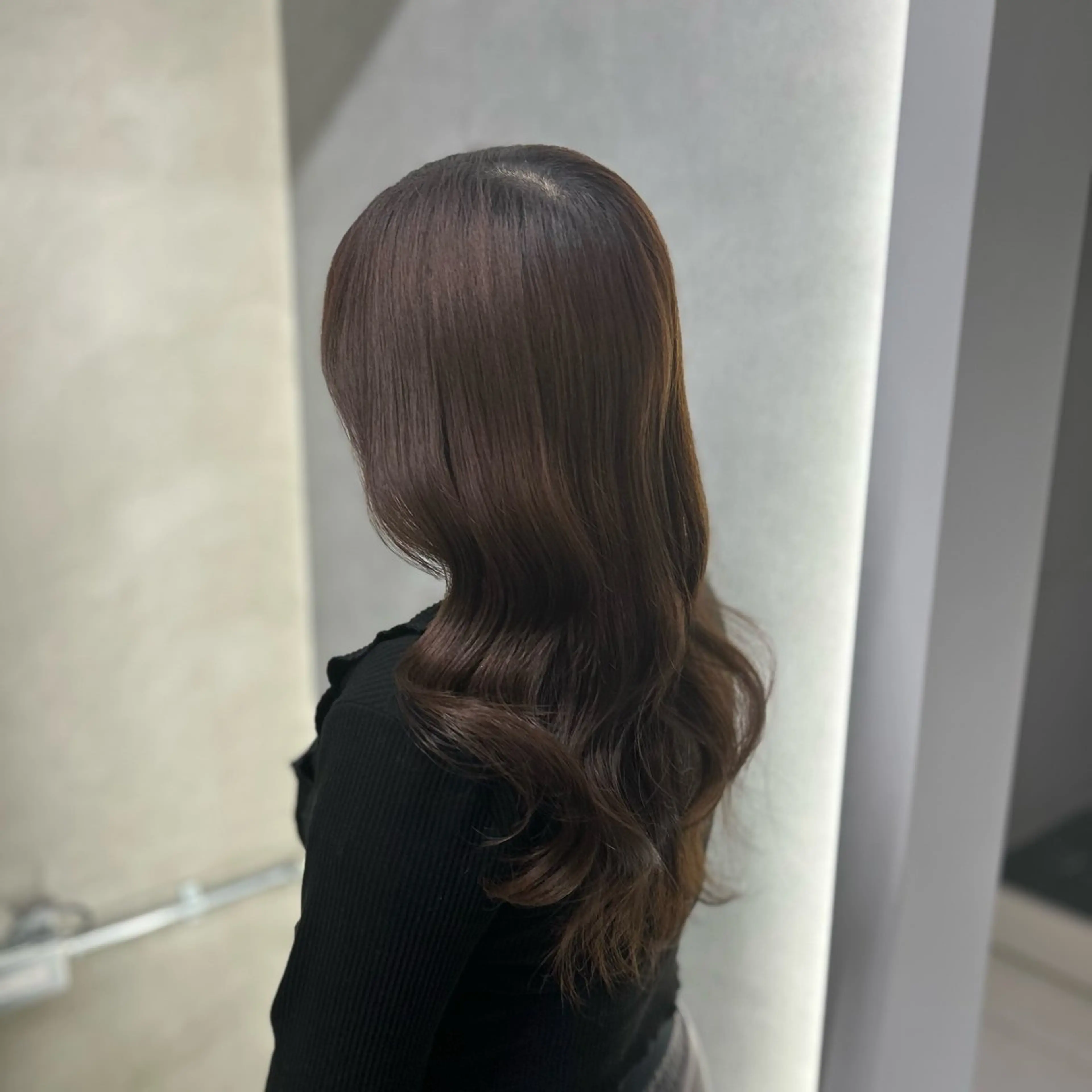 セミロング カット ヘアカラー トリートメント 阿倍野/髪質改善 /縮毛矯正/坪田幸広のヘアスタイル