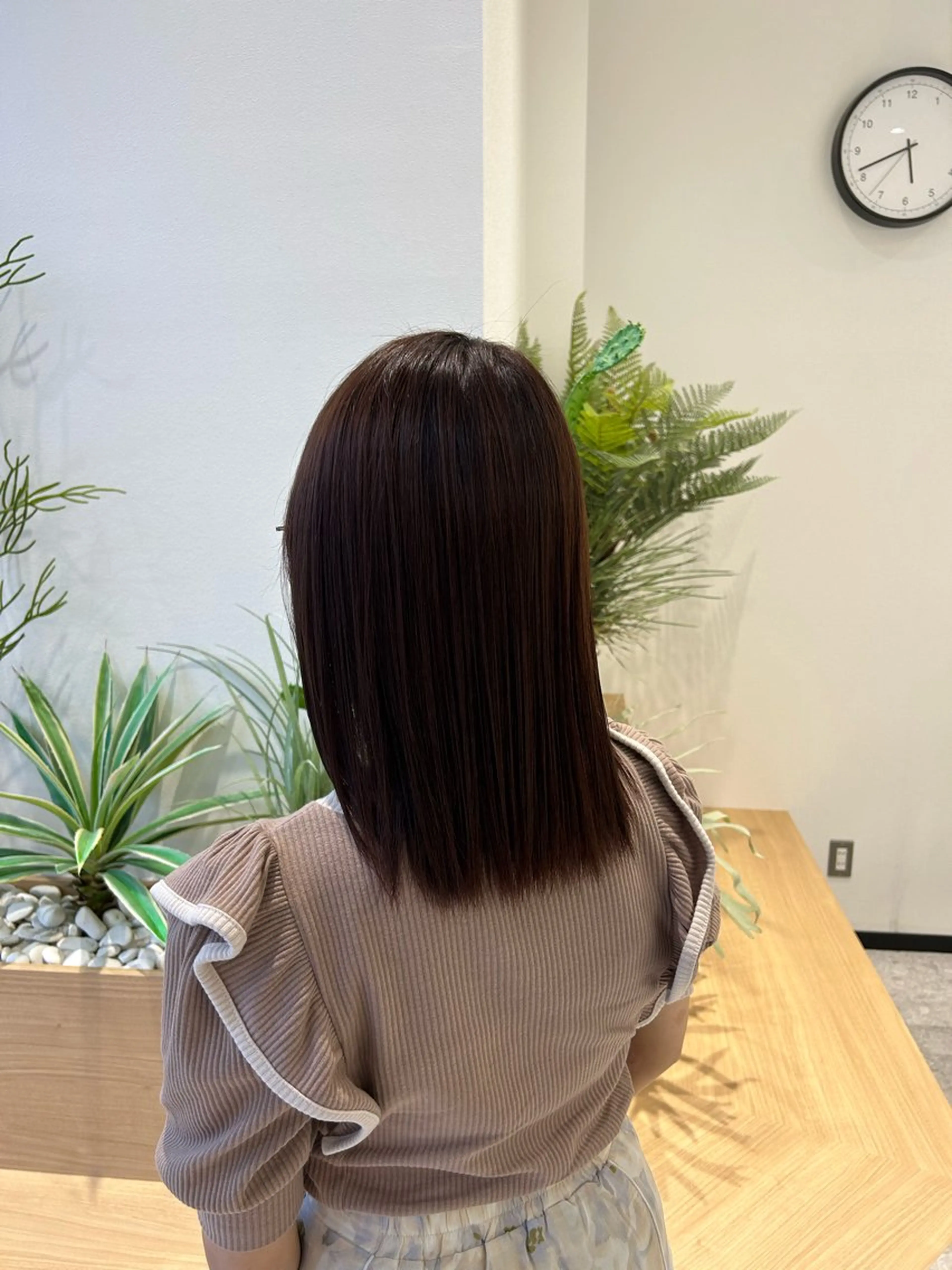 セミロング カラー ヘアカラー グレージュ┆うる艶 ┆ゆうはのヘアスタイル