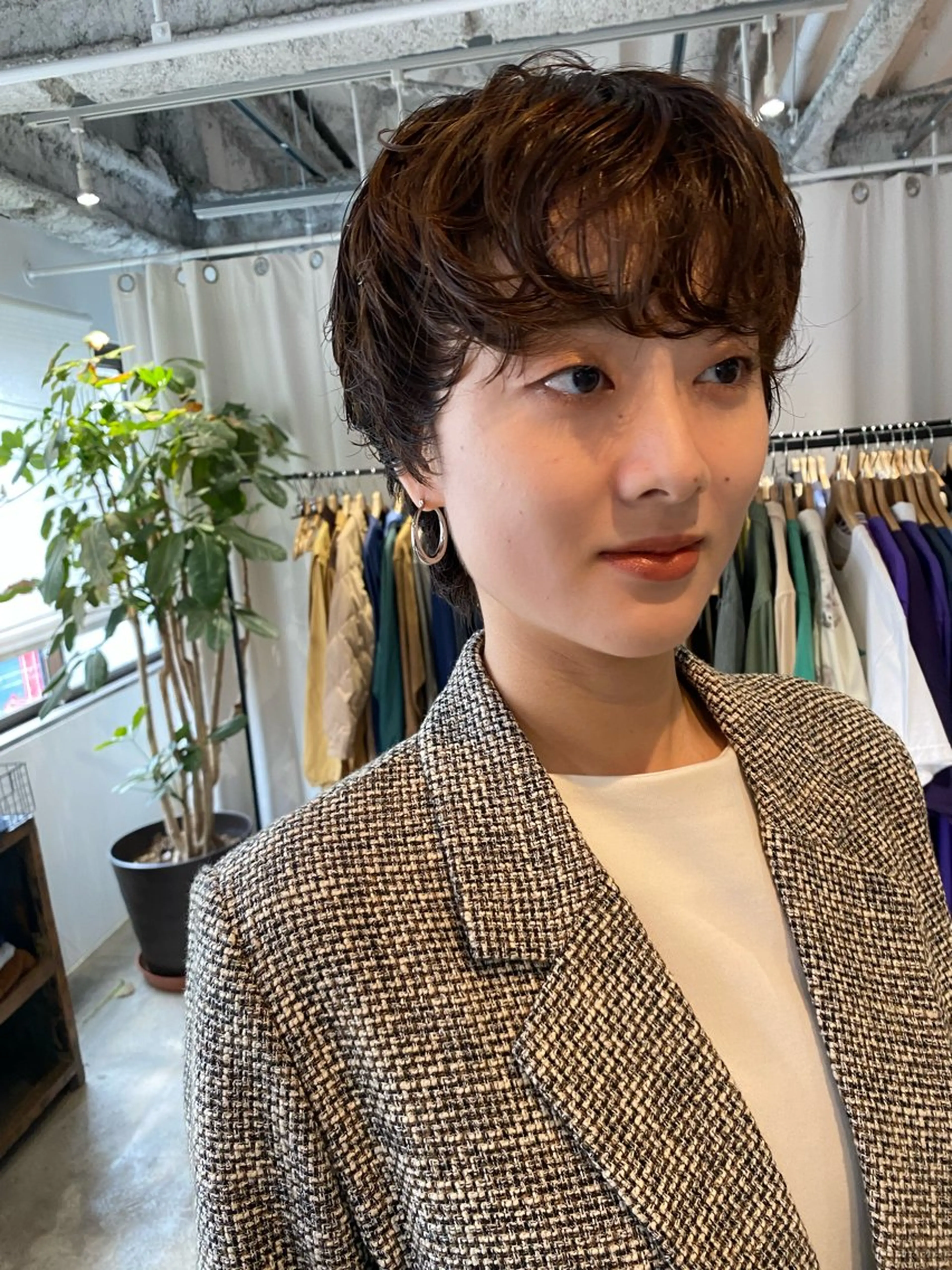 ショート カラー パーマ カット パーマ トリートメント Hayashi Shioriのヘアスタイル