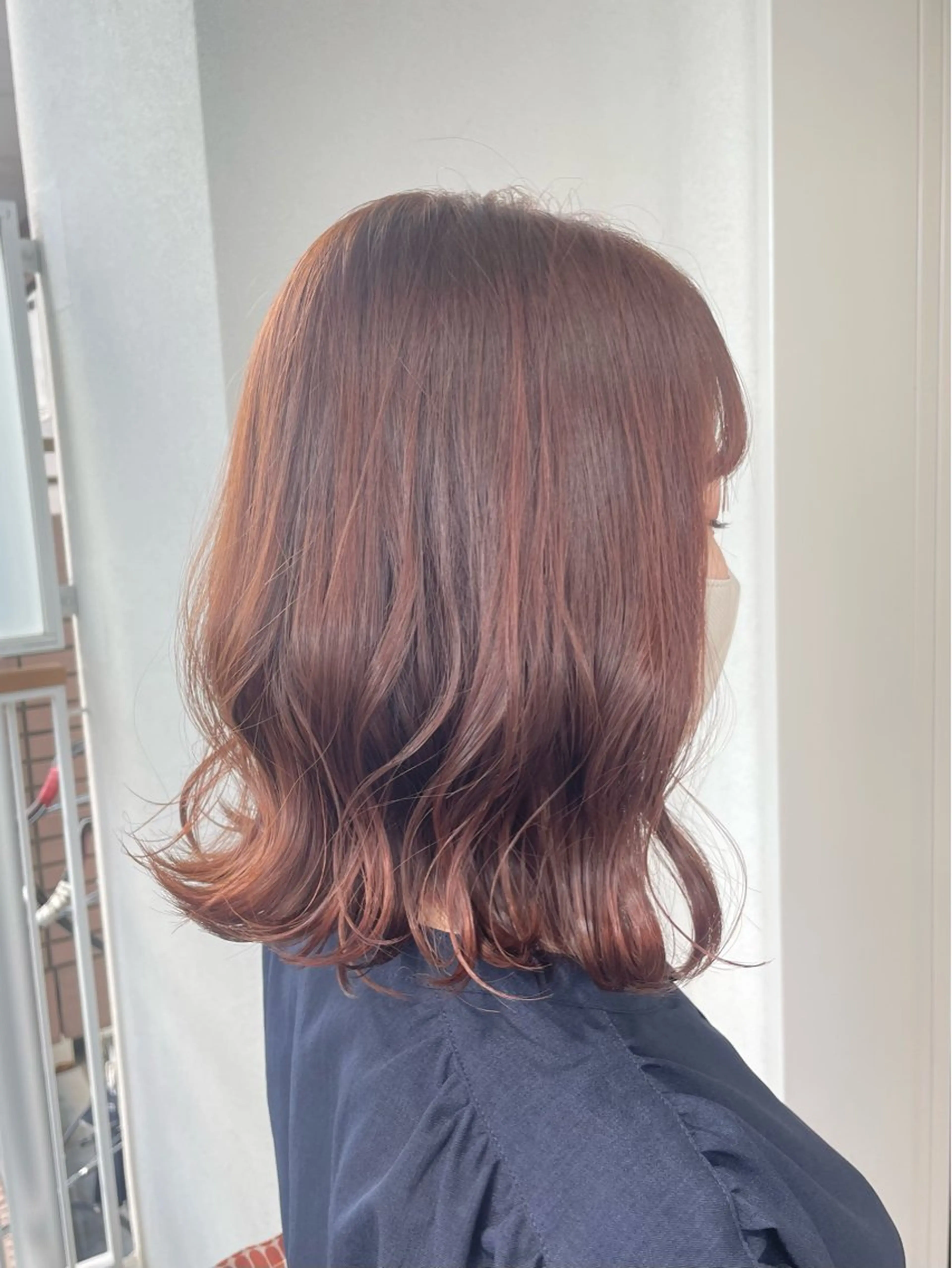 ミディアム カラー メンズモテパーマ💙 fuwaのヘアスタイル