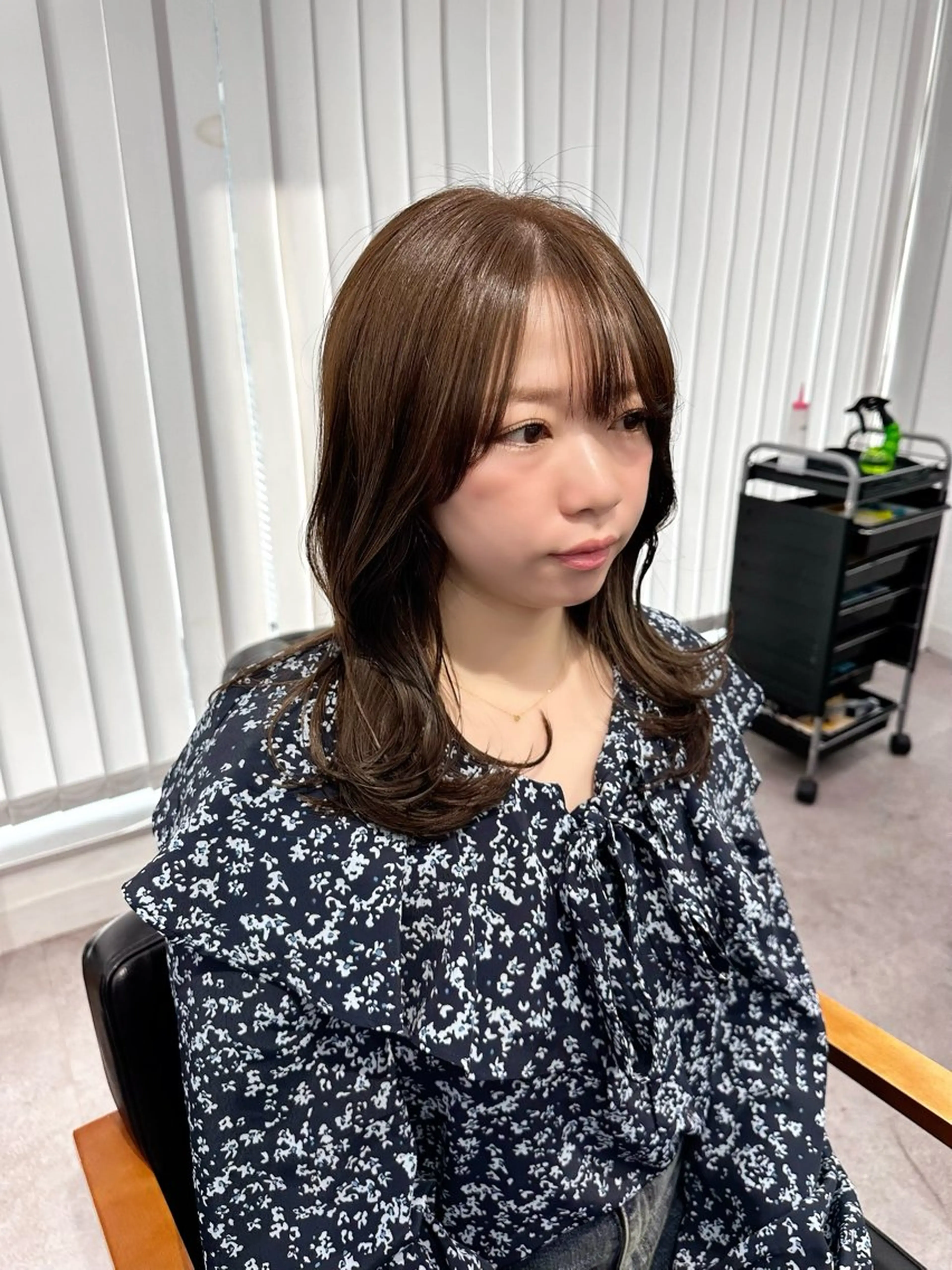 ミディアム カラー パーマ メンズ キッズ カット ヘアカラー ハッシュレイヤー /レイヤーカット🌿のヘアスタイル