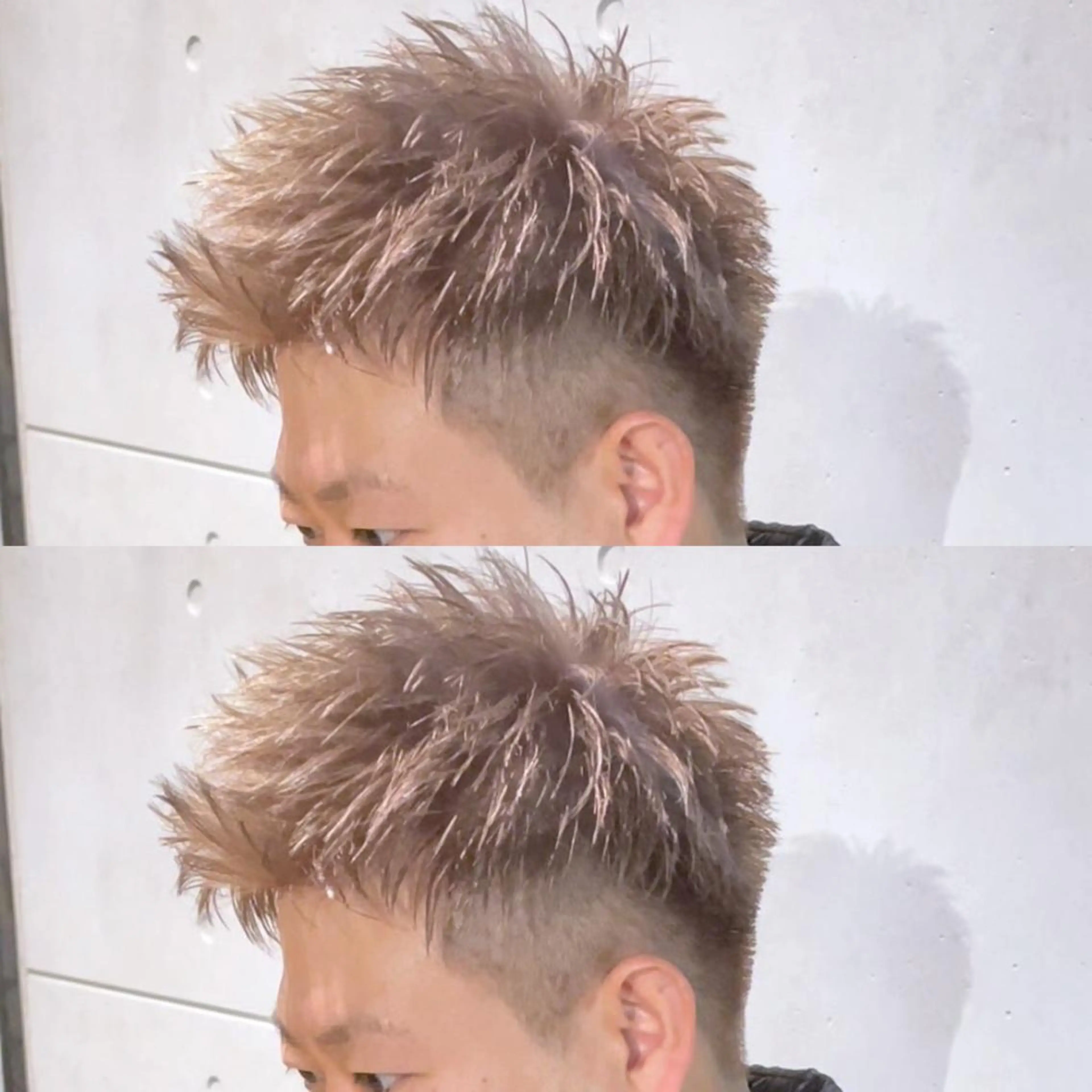 ショート カラー メンズ ベージュカラー カット ヘアカラー メンズヘア特化 崎田 成人のヘアスタイル