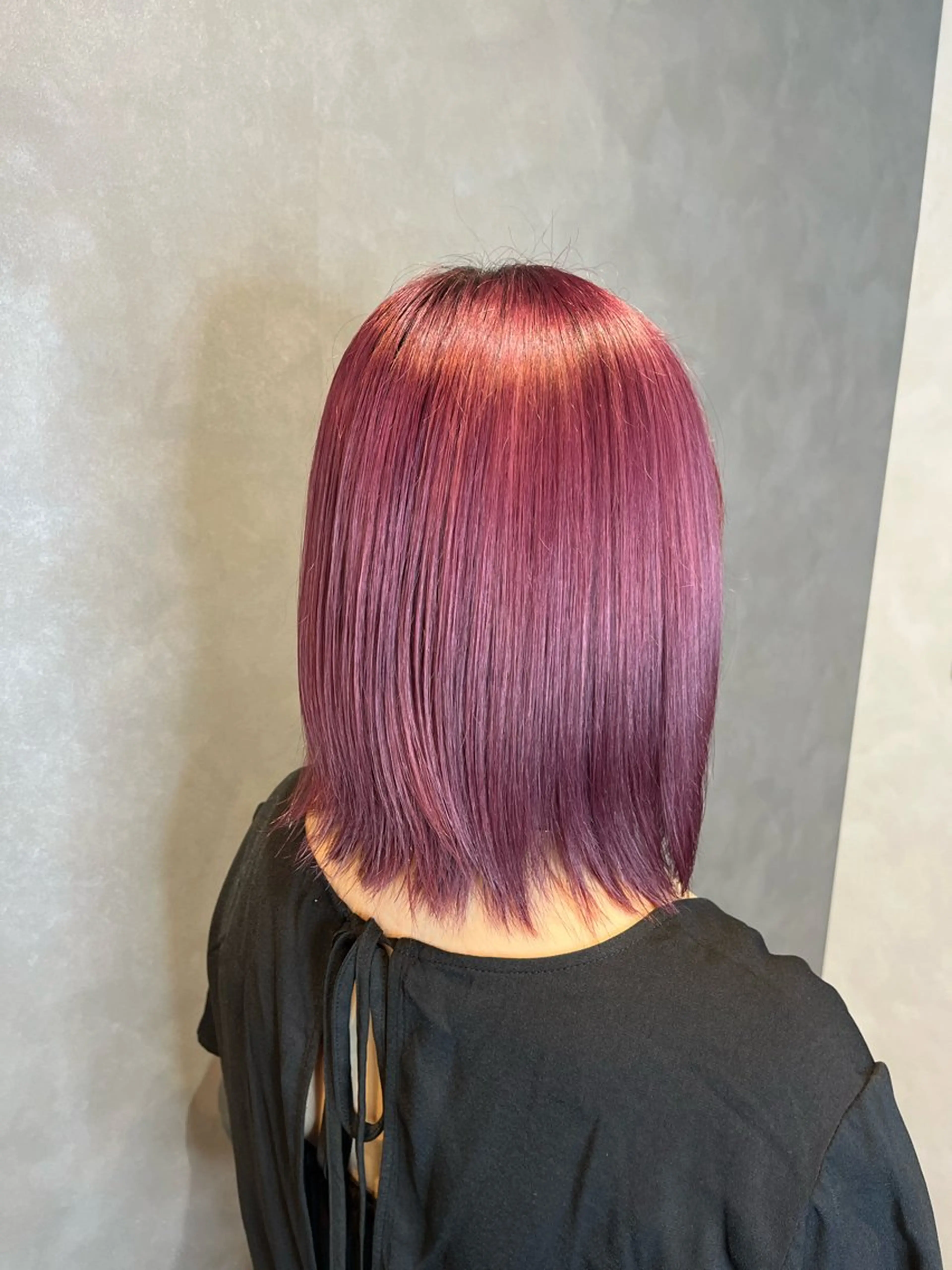 ミディアム ピンクラベンダー Yuito /仙台/パーマモデルのヘアスタイル