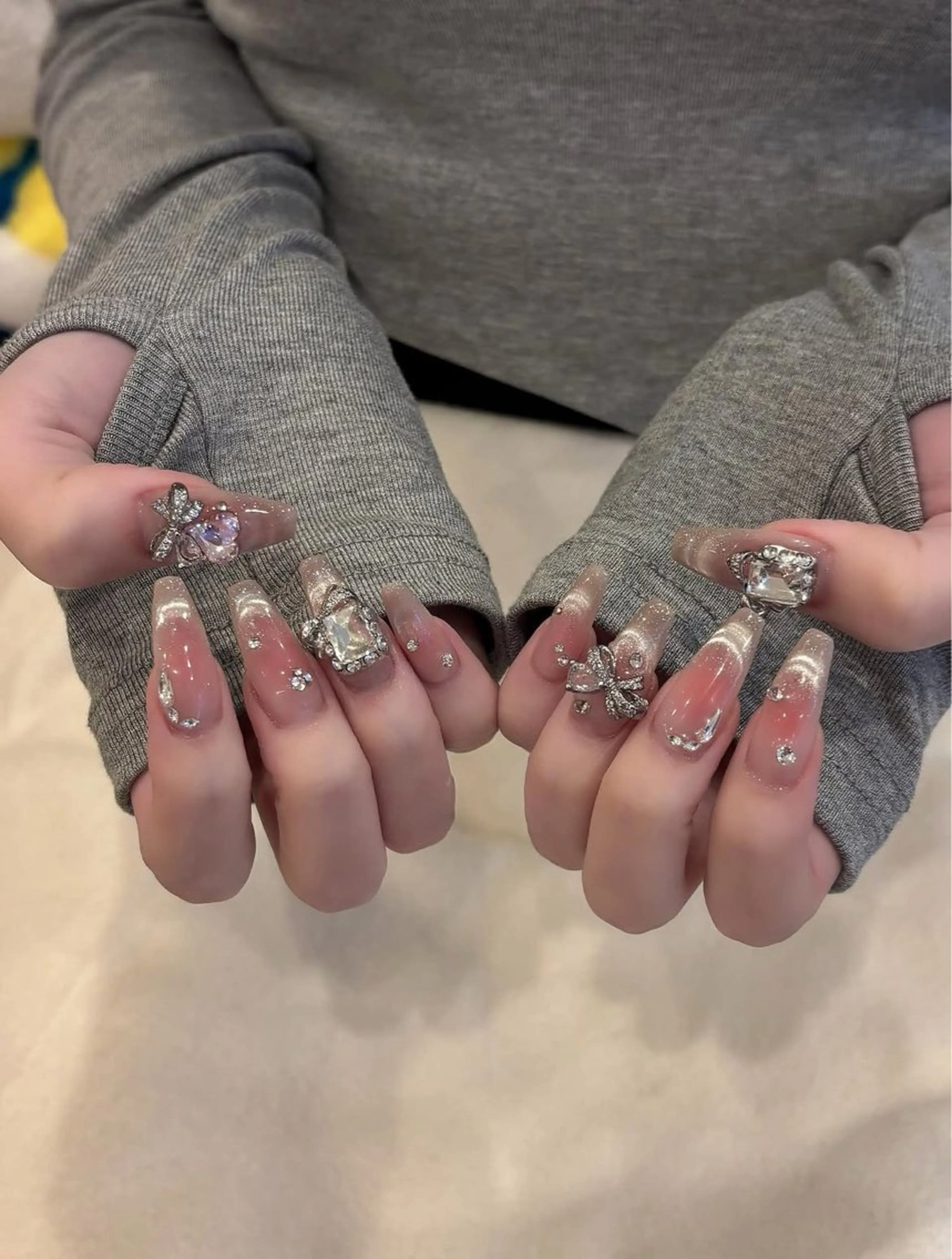 ネイル 韓国ネイル 持ち込み ニュアンスネイル ネイルチップ ハンドネイル ANA.CHUO 本川越店舗のネイルデザイン