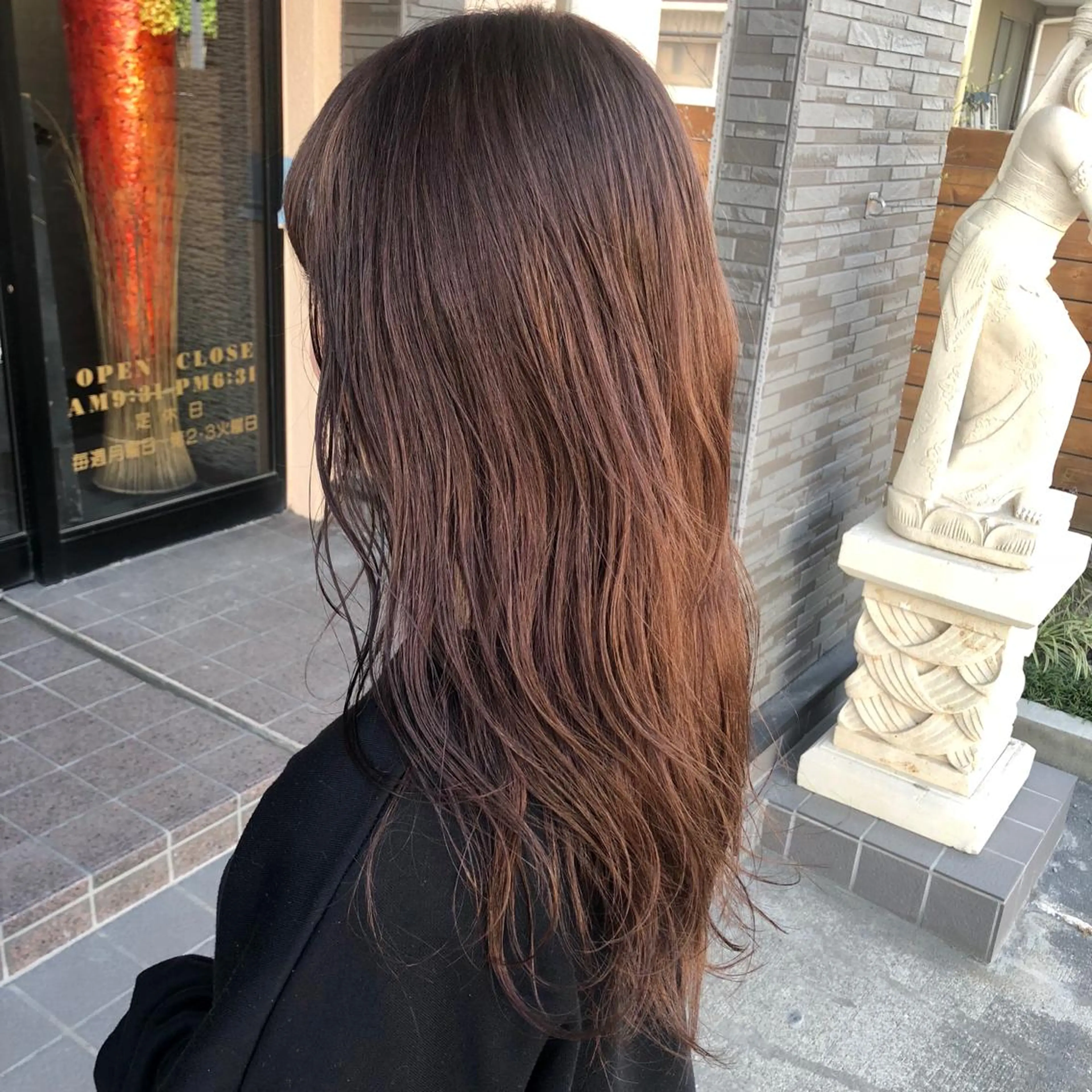 ロング カラー ベージュカラー オレンジ オレンジベージュ 4-rest garden （フォーレストガーデン）所属・金井 直樹のヘアスタイル