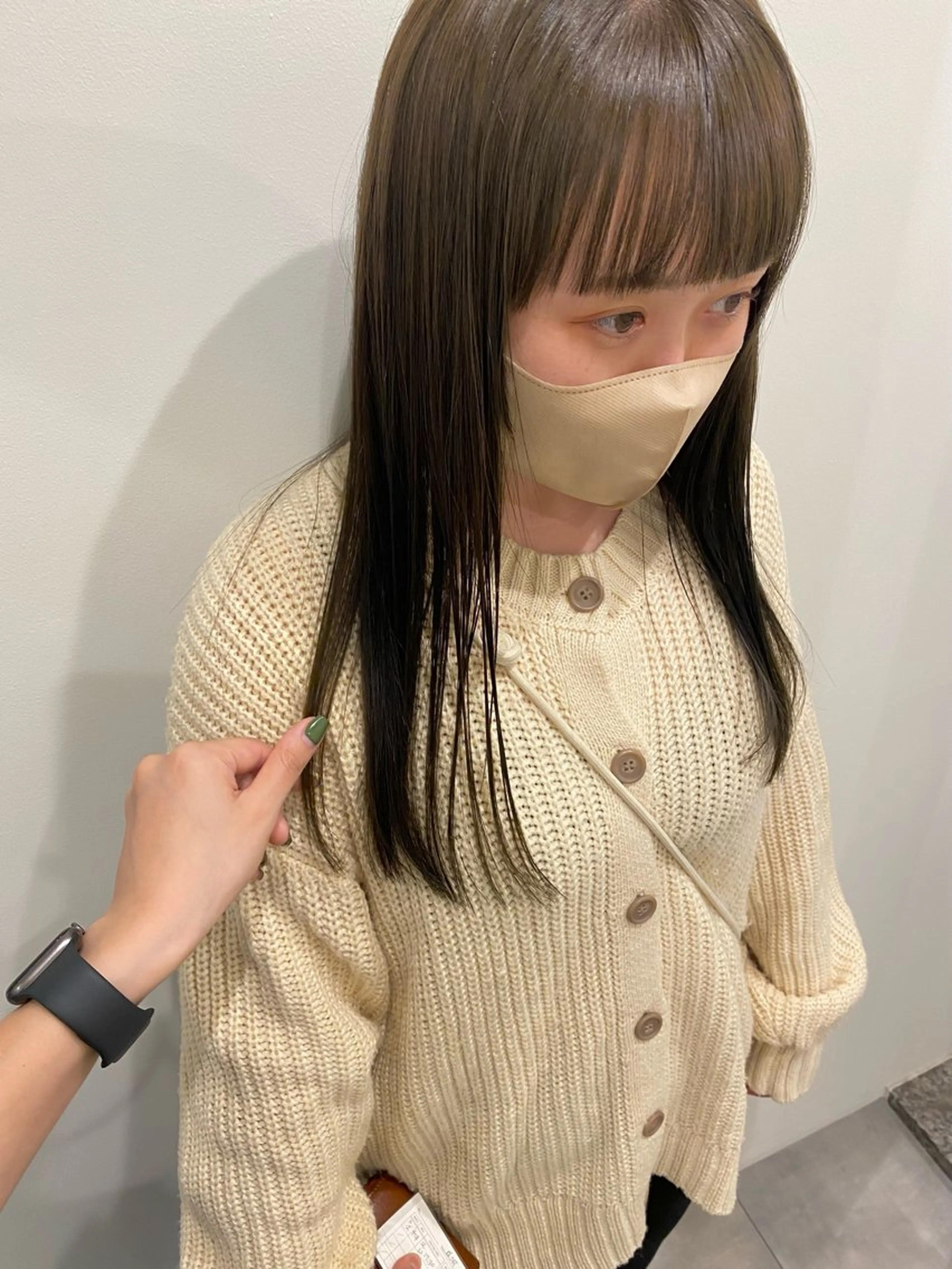 ミディアム カラー ブリーチ 透明感カラー ブリーチなしカラー カット ヘアカラー トリートメント 🍑 モモカ🍑のヘアスタイル