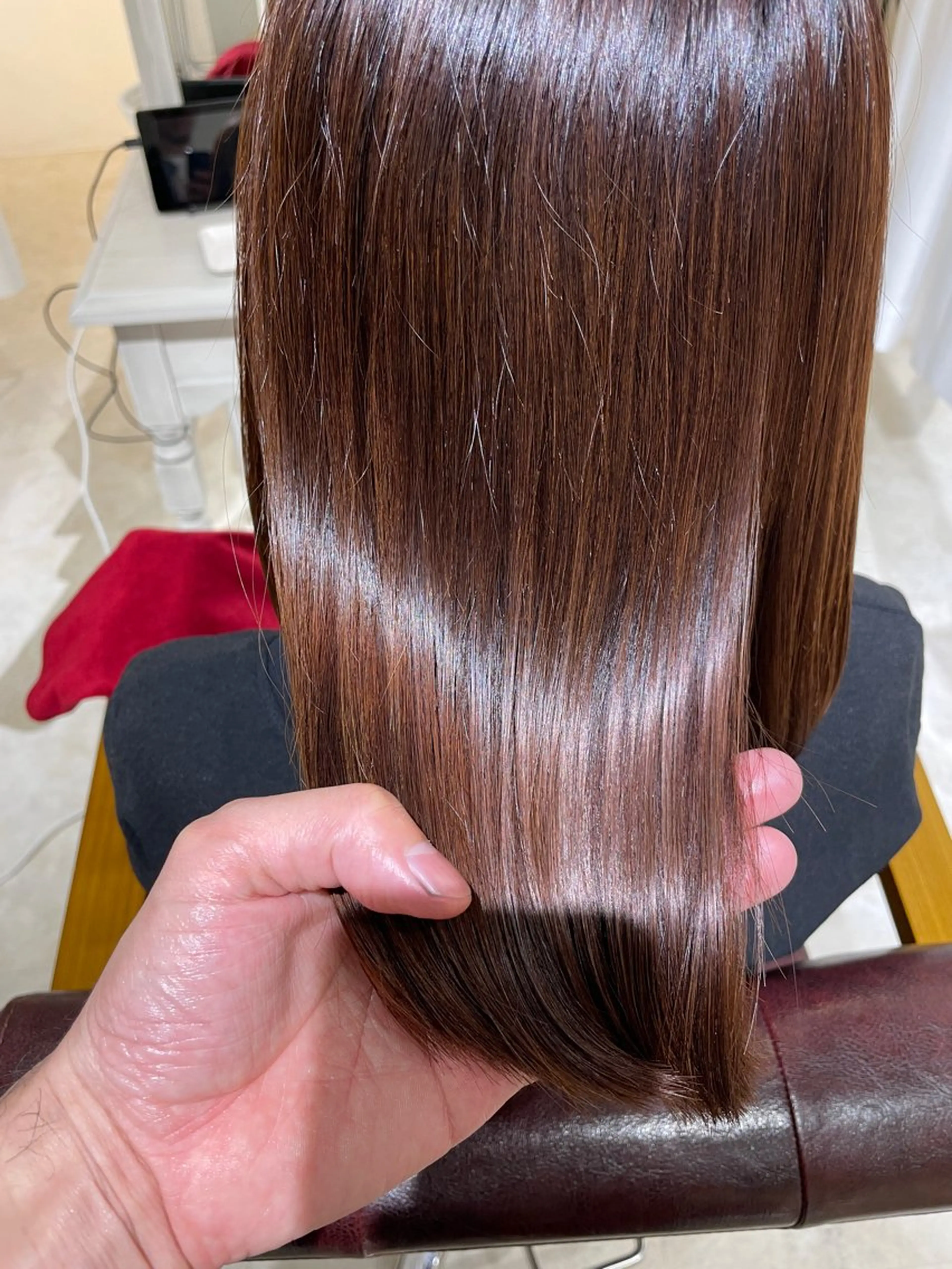 ミディアム カット 縮毛矯正 le. pidorgeのヘアスタイル