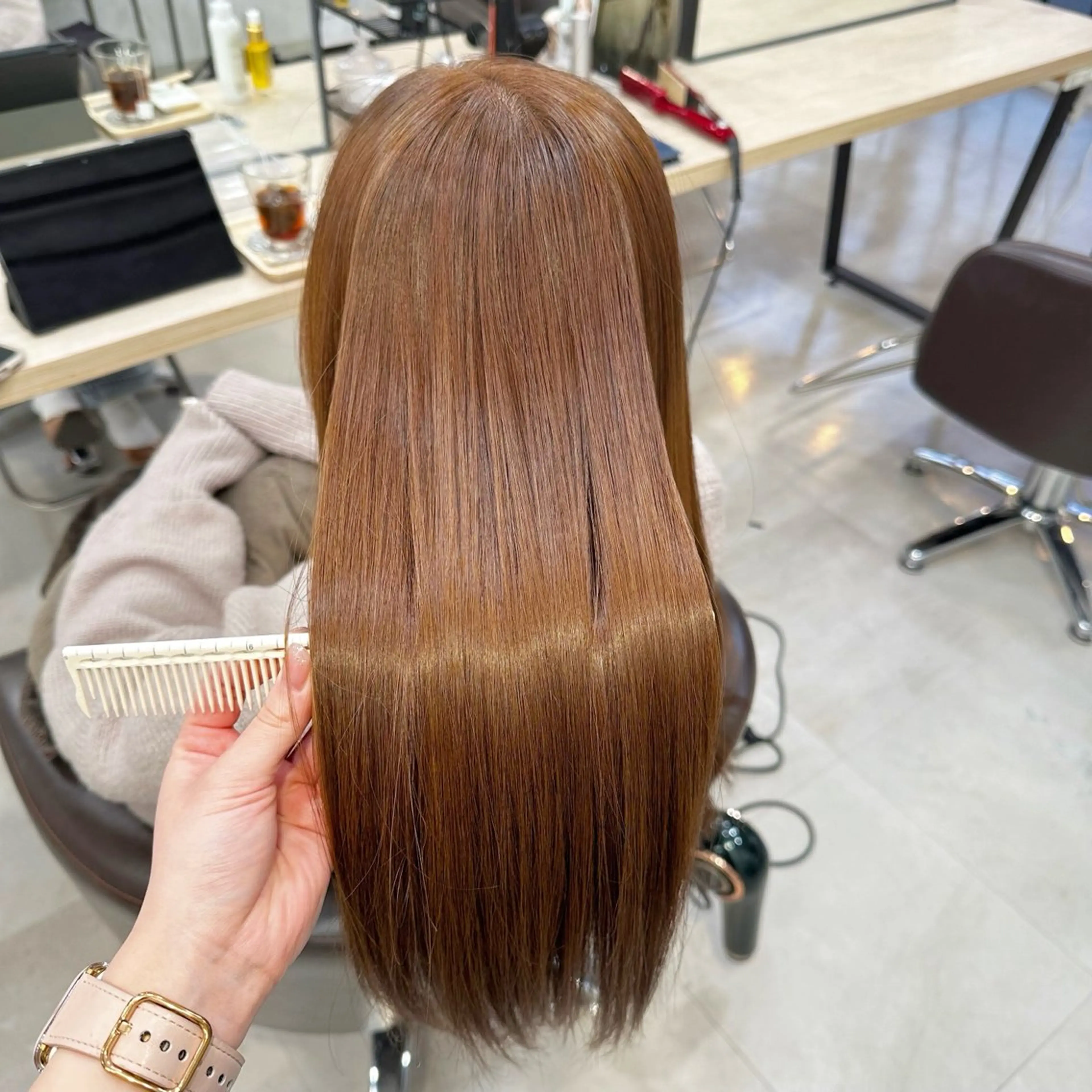 🫧髪質改善ストレート(縮毛矯正)＋カラー(リタッチ/全頭)🕊️ 【補足説明必読】の写真