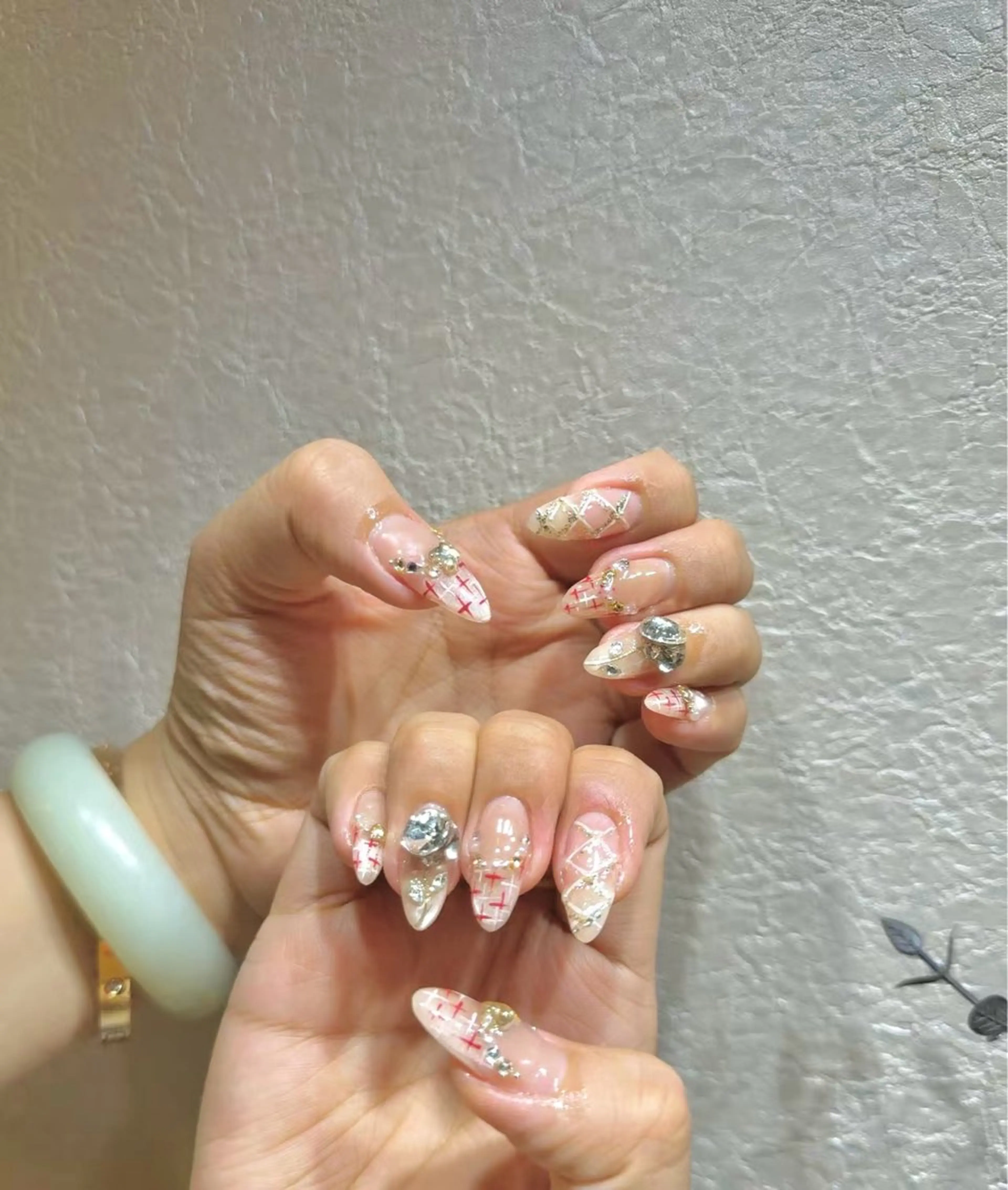 ネイル アートネイル フットネイル ジェルネイル ハート マグネットネイル Babarla　Nail　Salon所属・babarla Nailのネイルデザイン