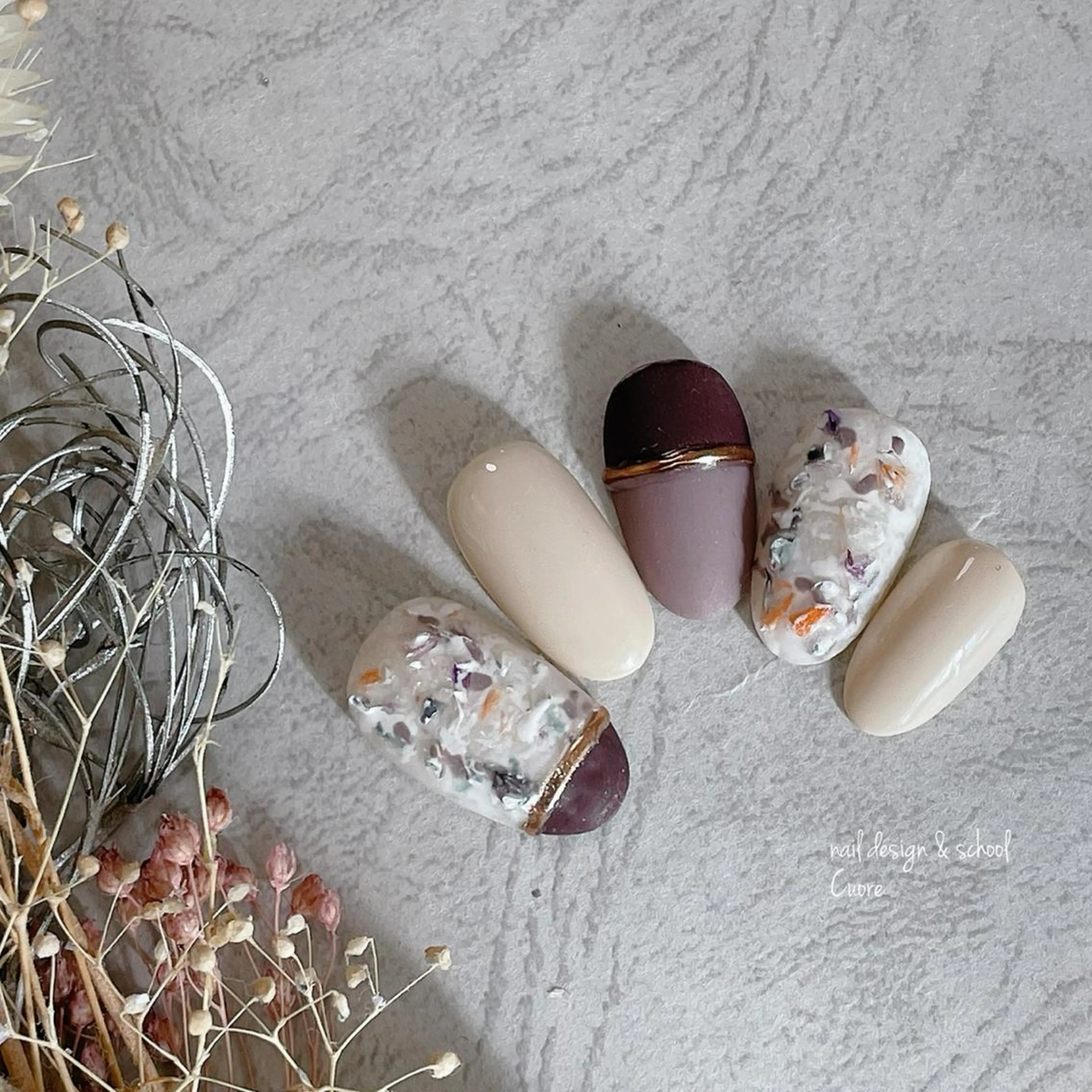 ネイル ブルー フットネイル フレンチネイル ジェルネイル グリーン Cuore谷岡紗妃/ 宮崎台のネイルデザイン