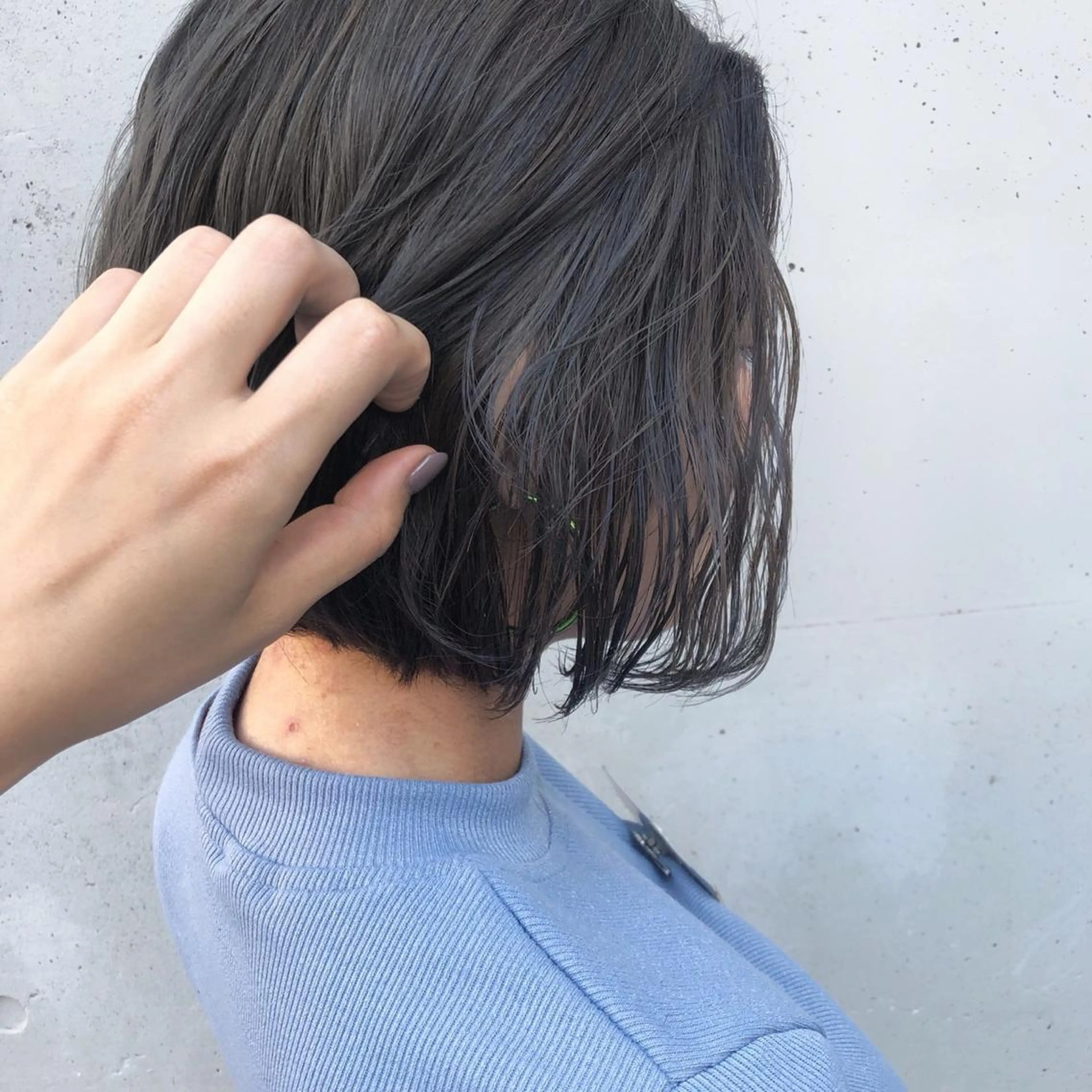 ミディアム カラー パーマ ヘアアレンジ メンズ キッズ マツエク・マツパ フォギーグレージュ グレージュ Luela堅田所属・田中 裕士のヘアスタイル