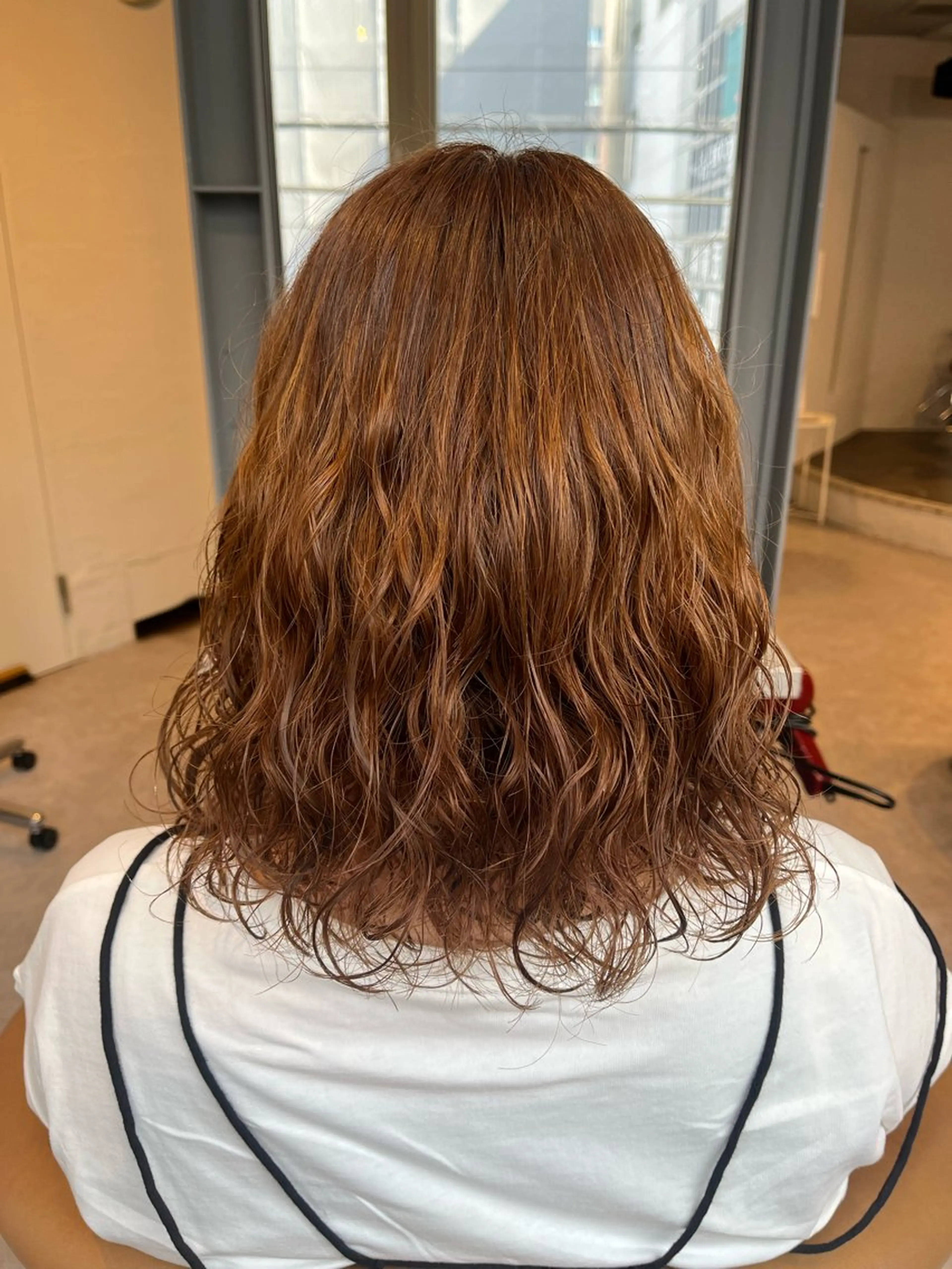 ミディアム パーマ カット パーマ うしだ かおるのヘアスタイル